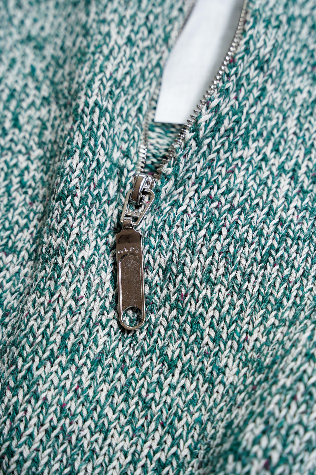 Olde H & Daughter "SILK COTTON HALF ZIP P/O" [SEA GRASS]