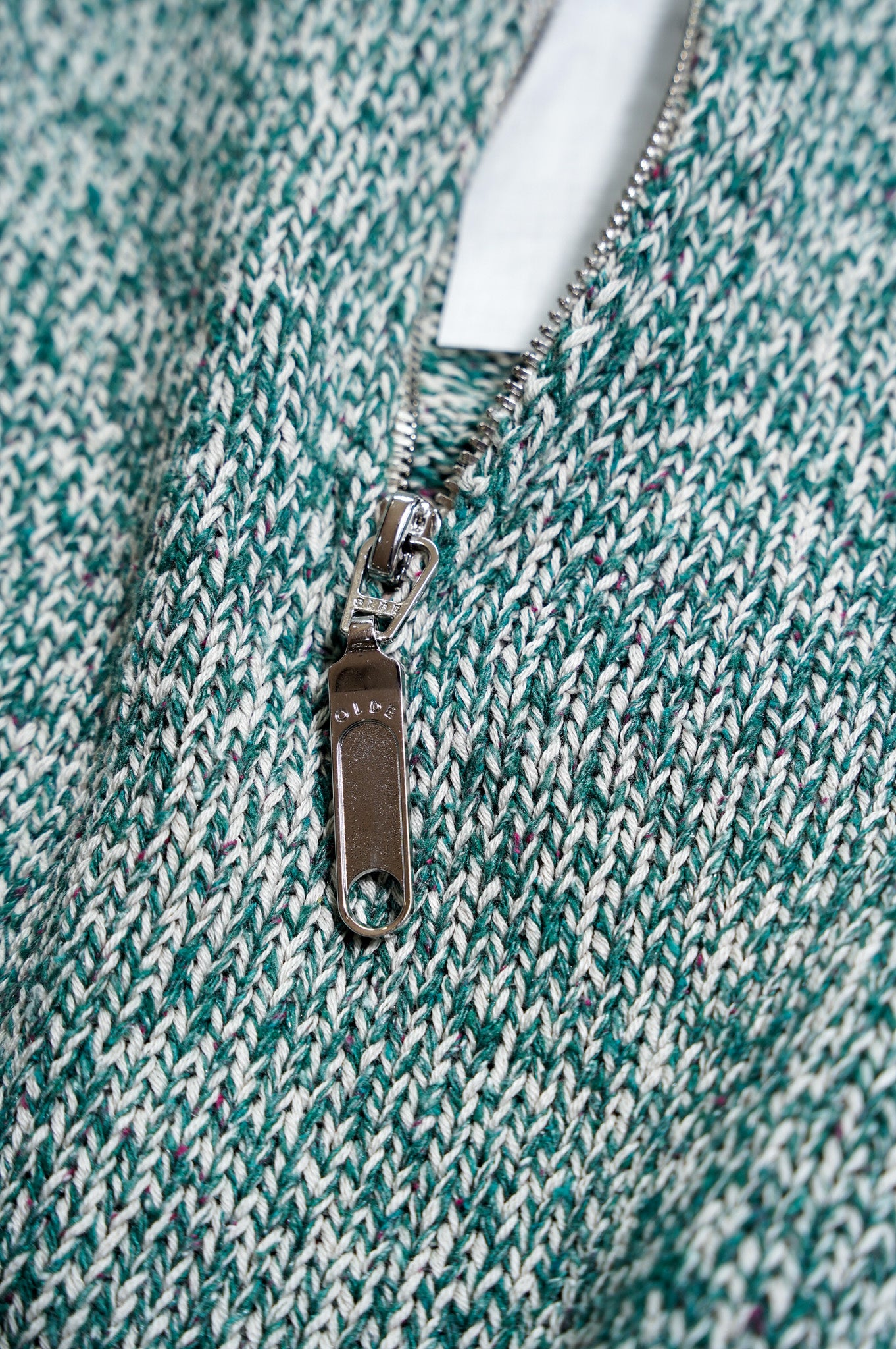 Olde H & Daughter "SILK COTTON HALF ZIP P/O" [SEA GRASS]
