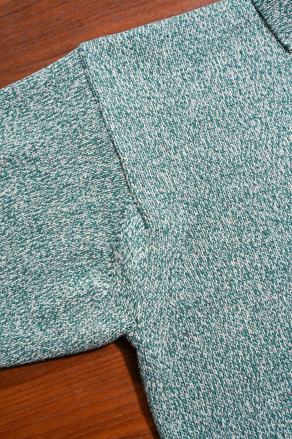 Olde H & Daughter "SILK COTTON HALF ZIP P/O" [SEA GRASS]