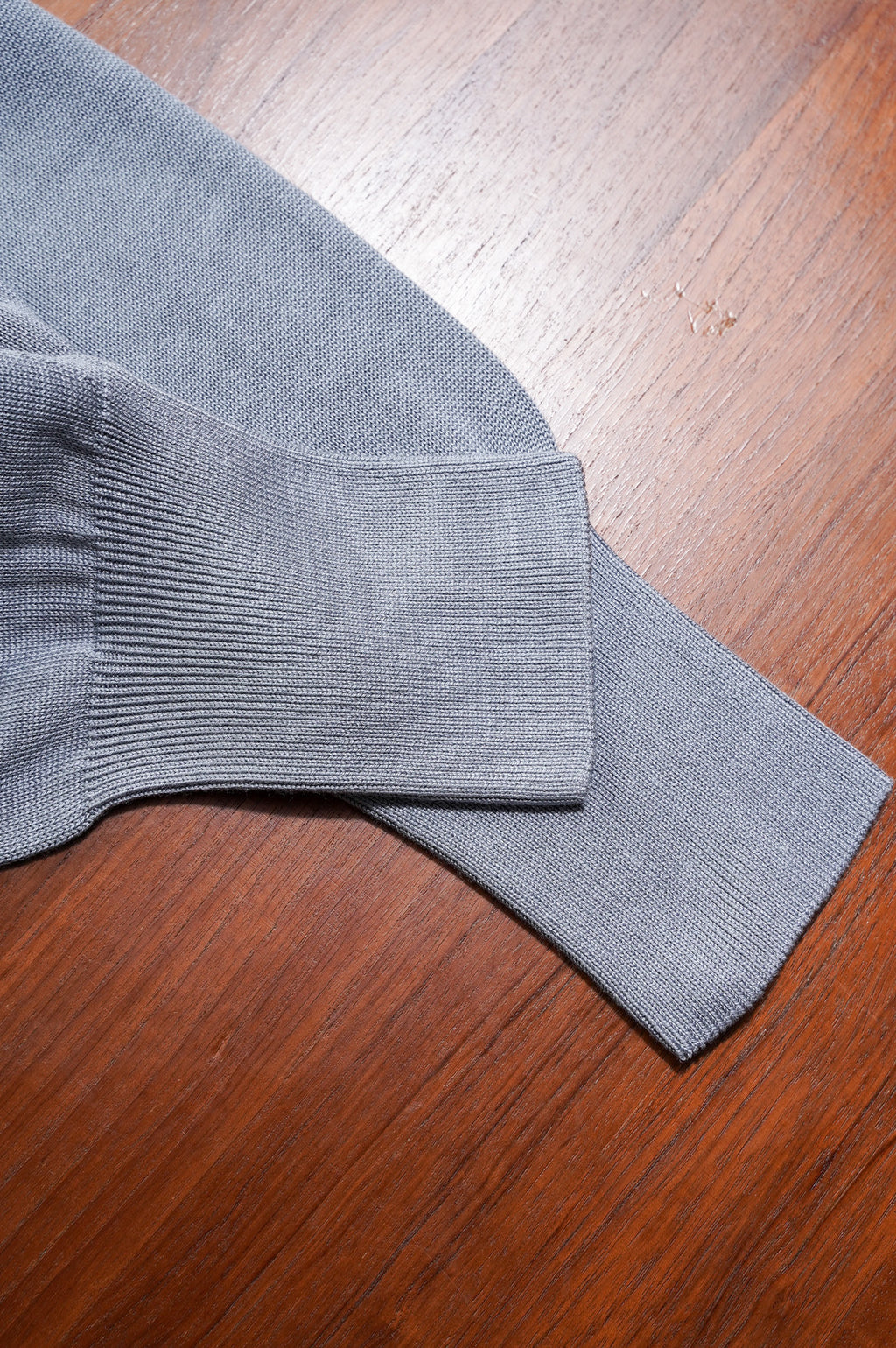 Olde H & Daughter "SILK PLANE STICH CREW NECK L/S" [BLUE STONE]