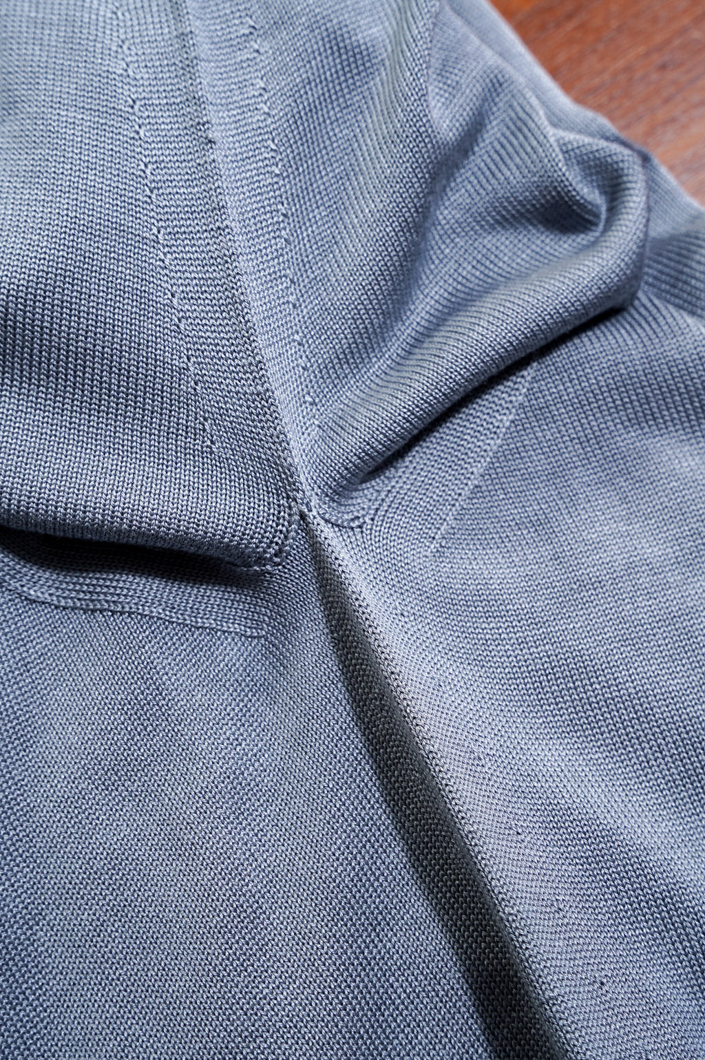 Olde H & Daughter "SILK PLANE STICH CREW NECK L/S" [BLUE STONE]