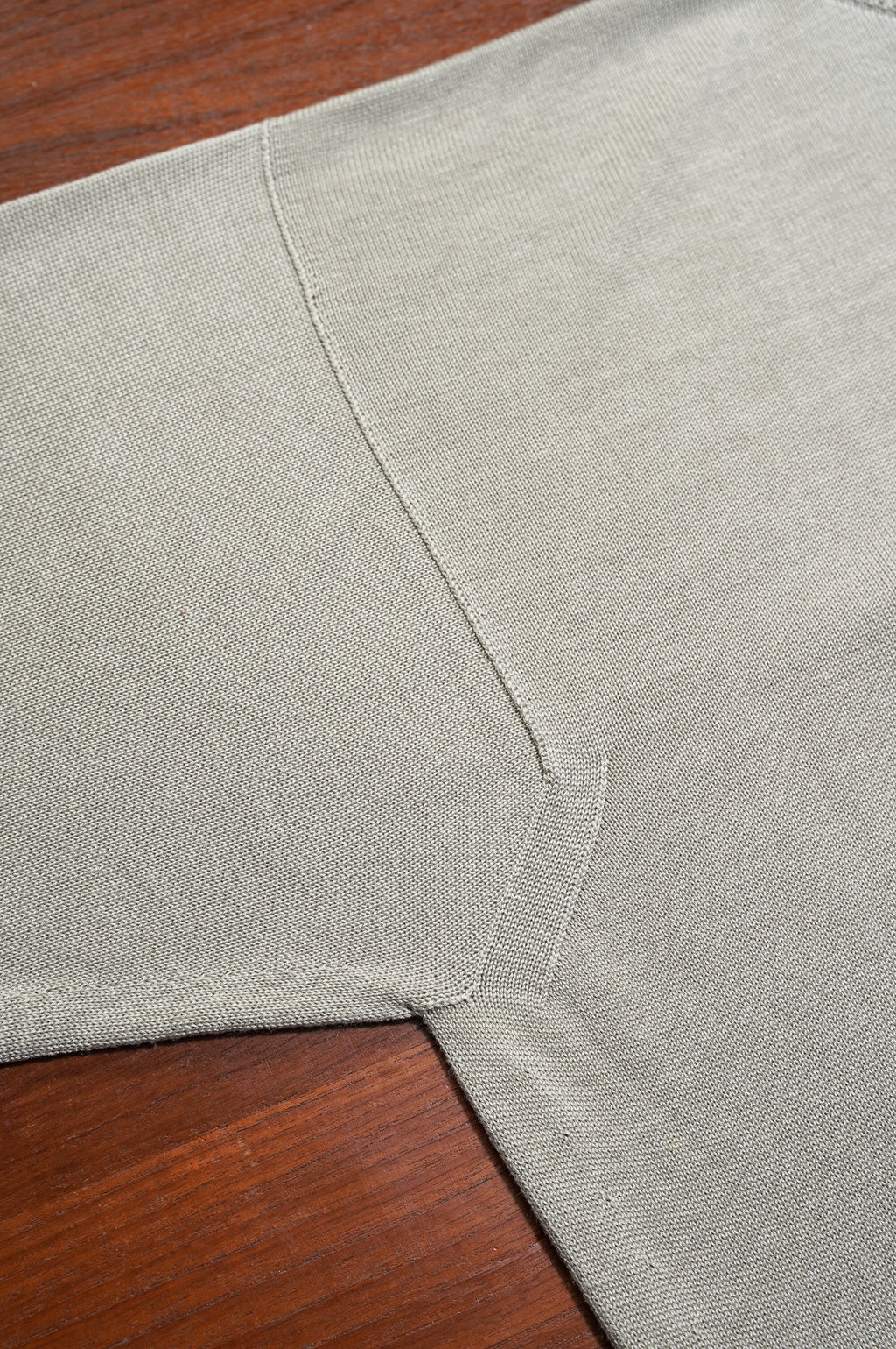 Olde H & Daughter "SILK PLANE STICH CREW NECK L/S" [WILLOW]