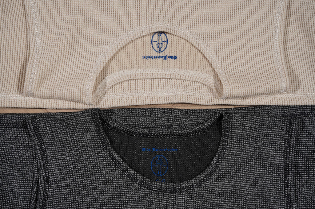 OLDE HOMESTEADER YOUTH -EXTRA SOFT THERMAL-  "SLEEVELESS" [ECRU×BLACK]