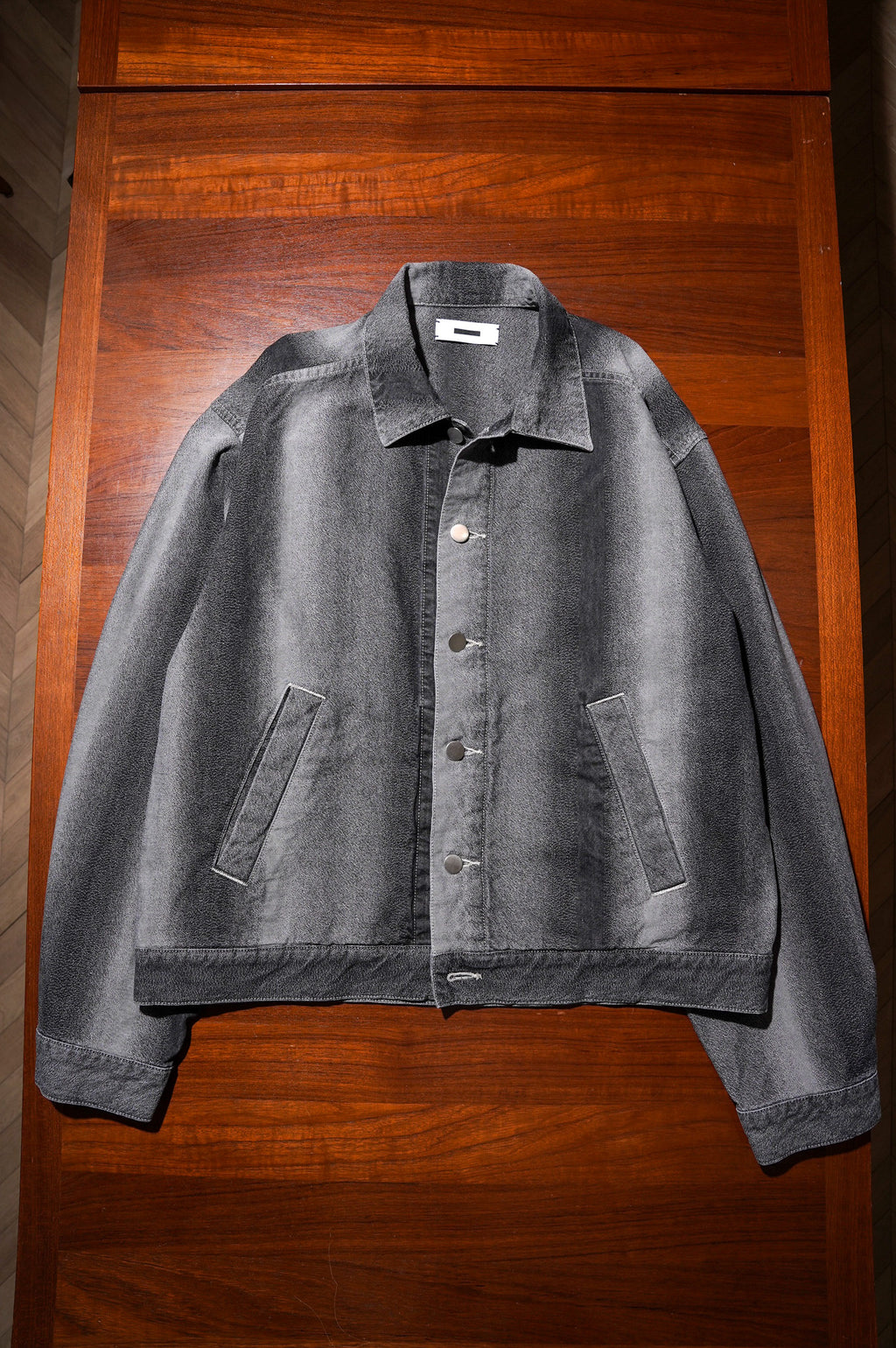 REVERBERATE "GRADATION DENIM JACKET" [LIGHT GRAY]