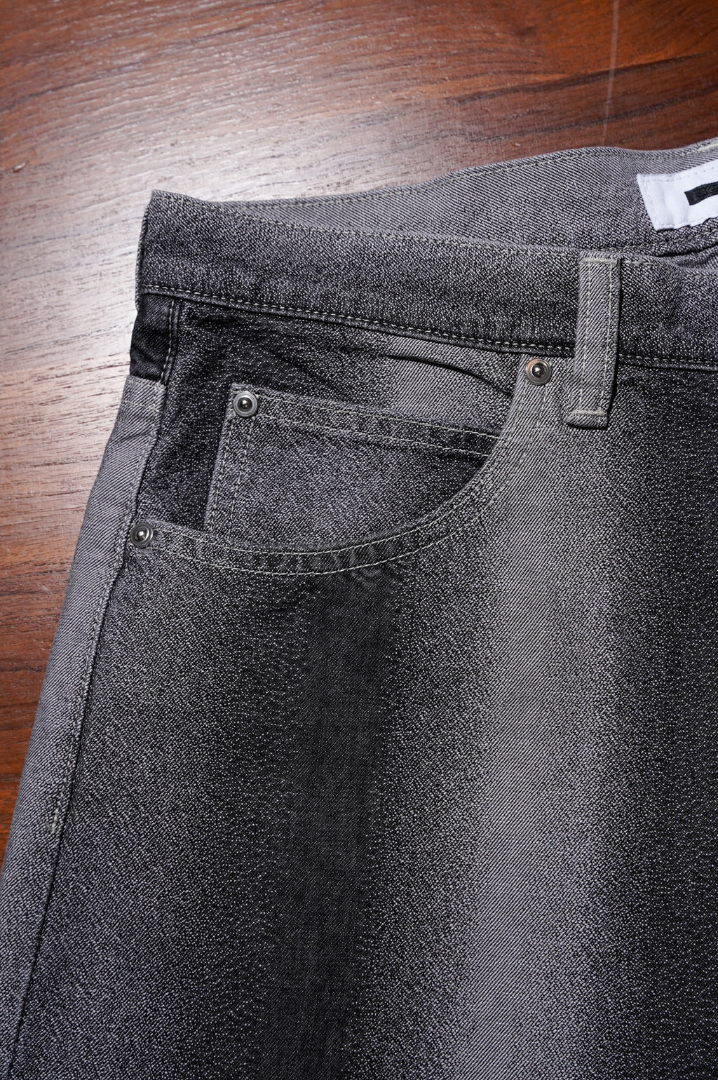 REVERBERATE "GRADATION DENIM BAGGY PANTS" [LIGHT GRAY]
