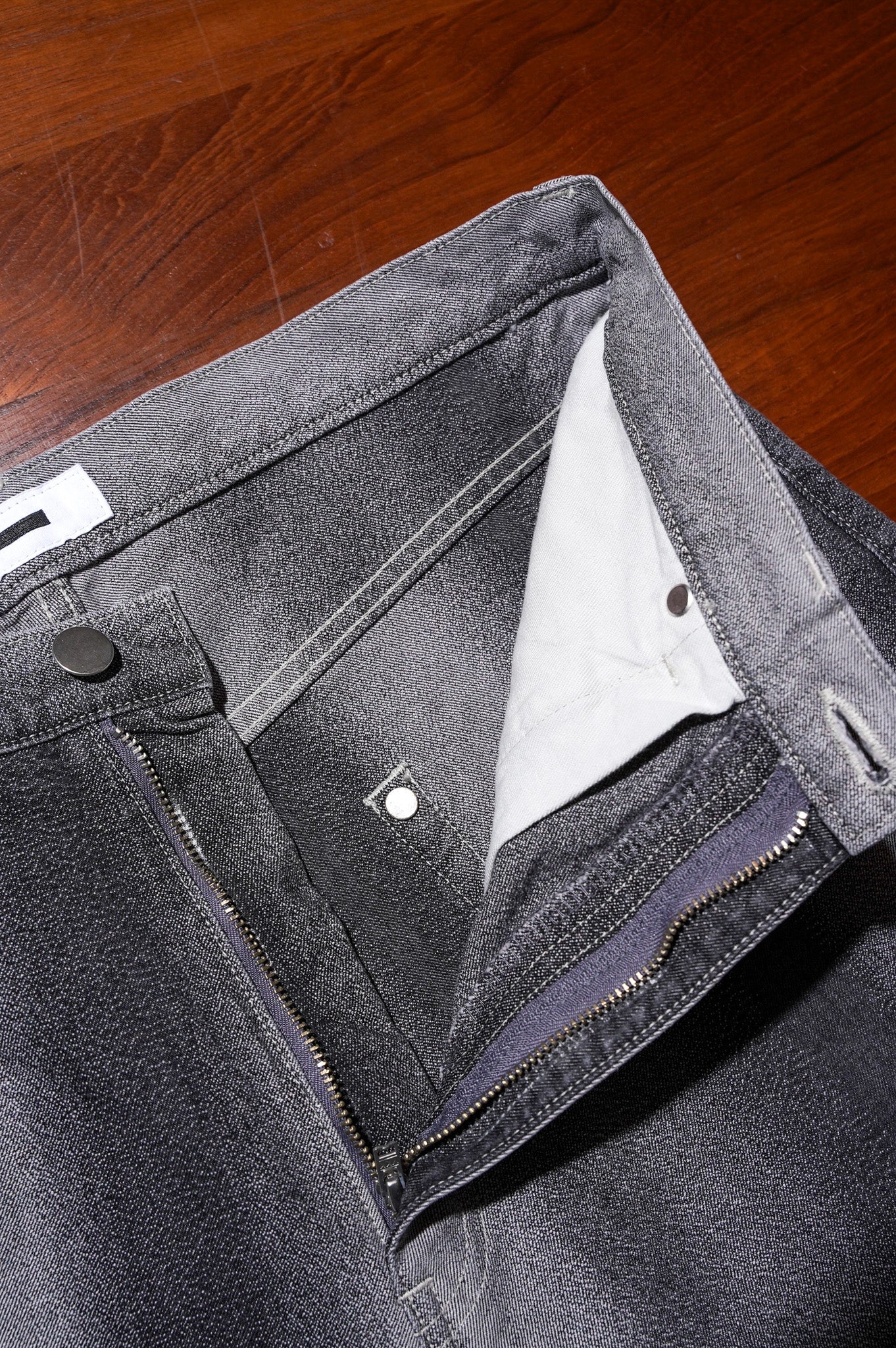 REVERBERATE "GRADATION DENIM BAGGY PANTS" [LIGHT GRAY]