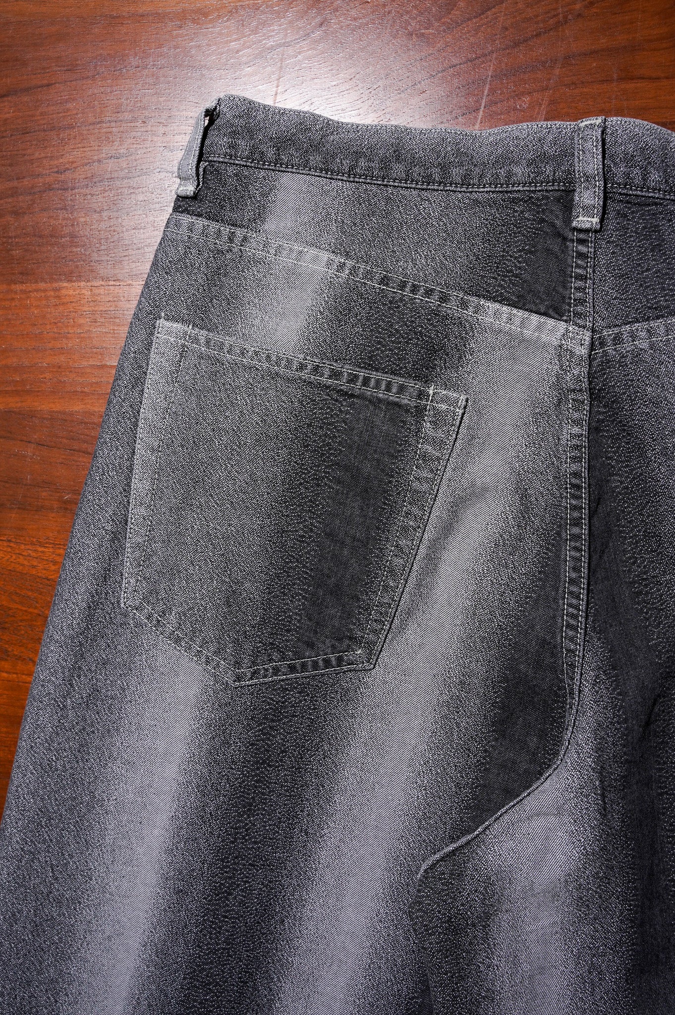 REVERBERATE "GRADATION DENIM BAGGY PANTS" [LIGHT GRAY]