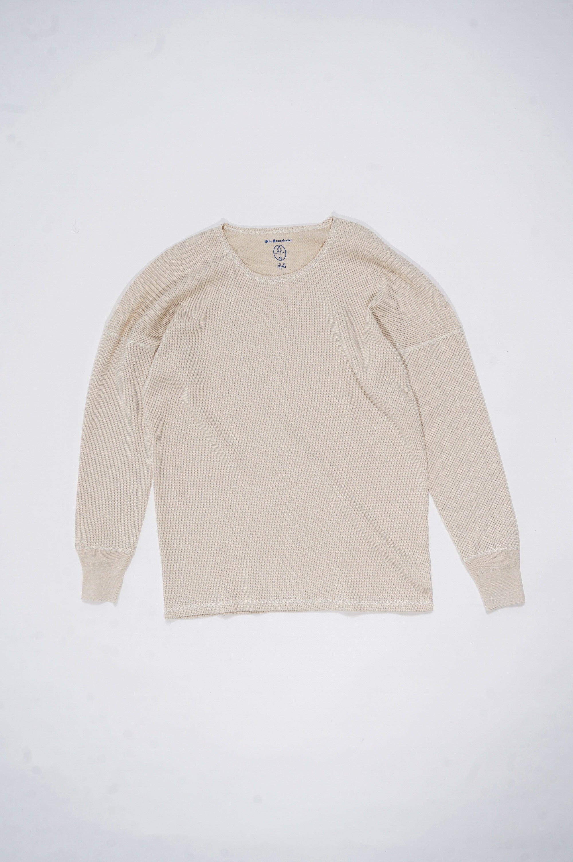 OLDE HOMESTEADER YOUTH -EXTRA SOFT THERMAL- "OVAL NECK LONG SLEEVE" [ECRU×OFF WHITE]