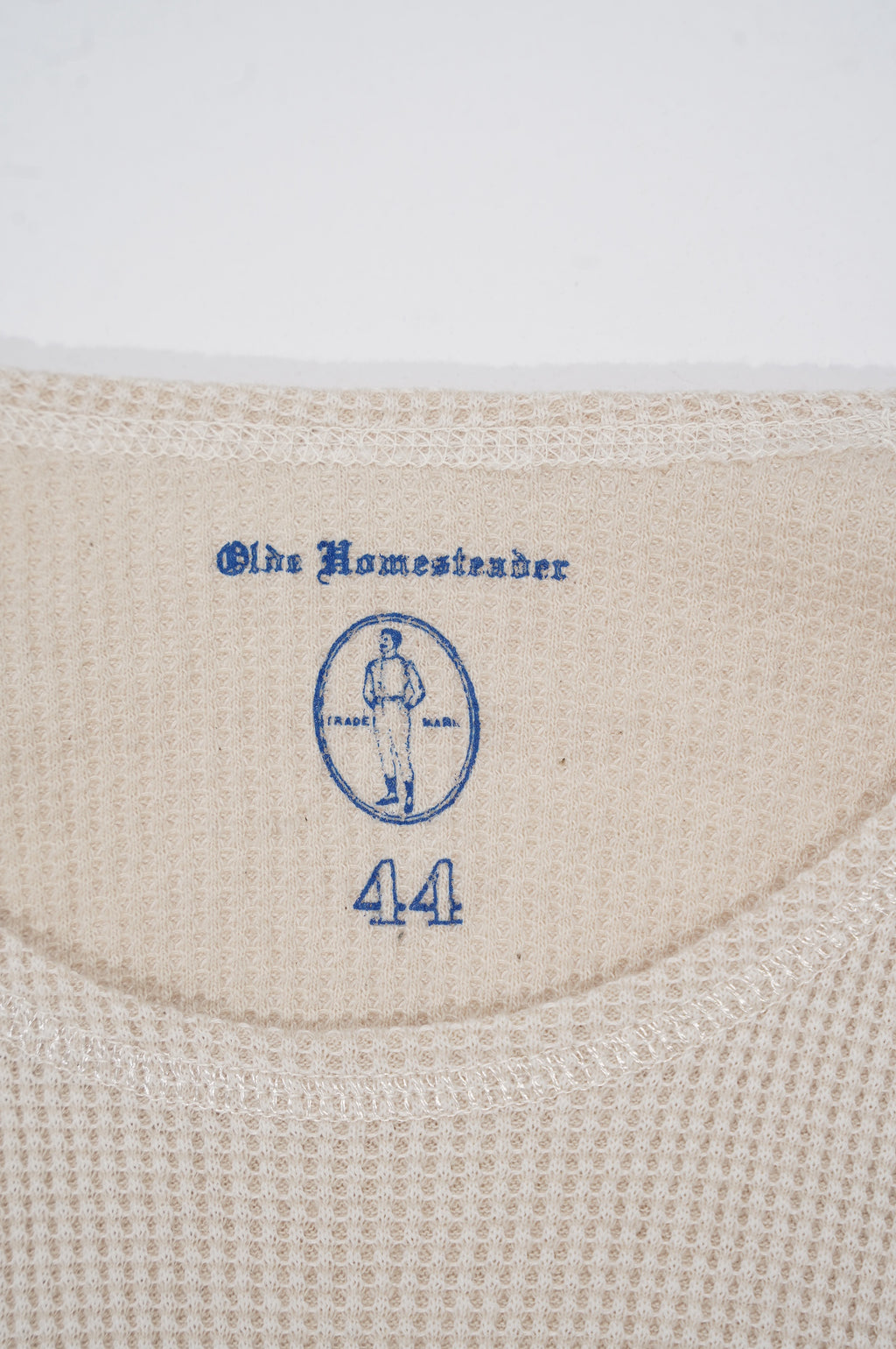 OLDE HOMESTEADER YOUTH -EXTRA SOFT THERMAL- "OVAL NECK LONG SLEEVE" [ECRU×OFF WHITE]