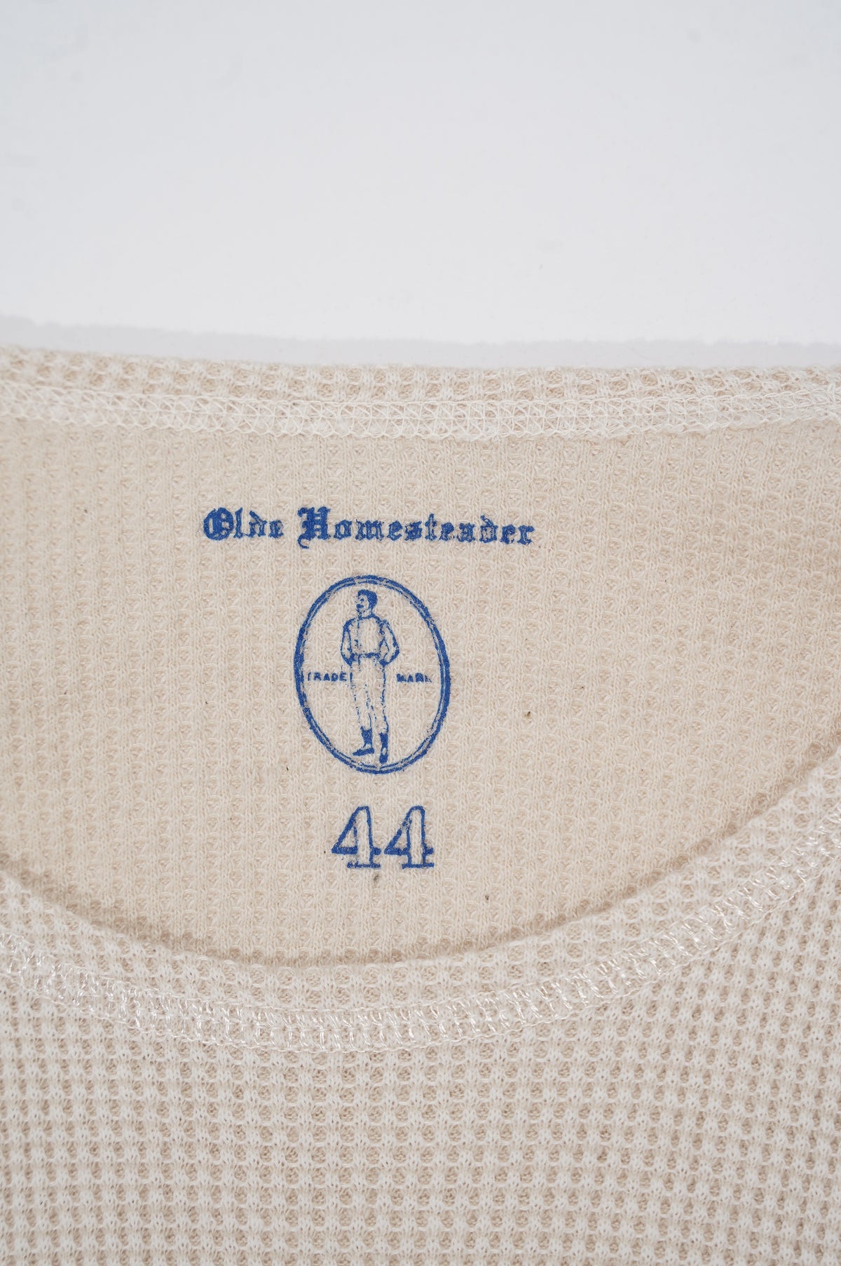 OLDE HOMESTEADER YOUTH -EXTRA SOFT THERMAL- "OVAL NECK LONG SLEEVE" [ECRU×OFF WHITE]