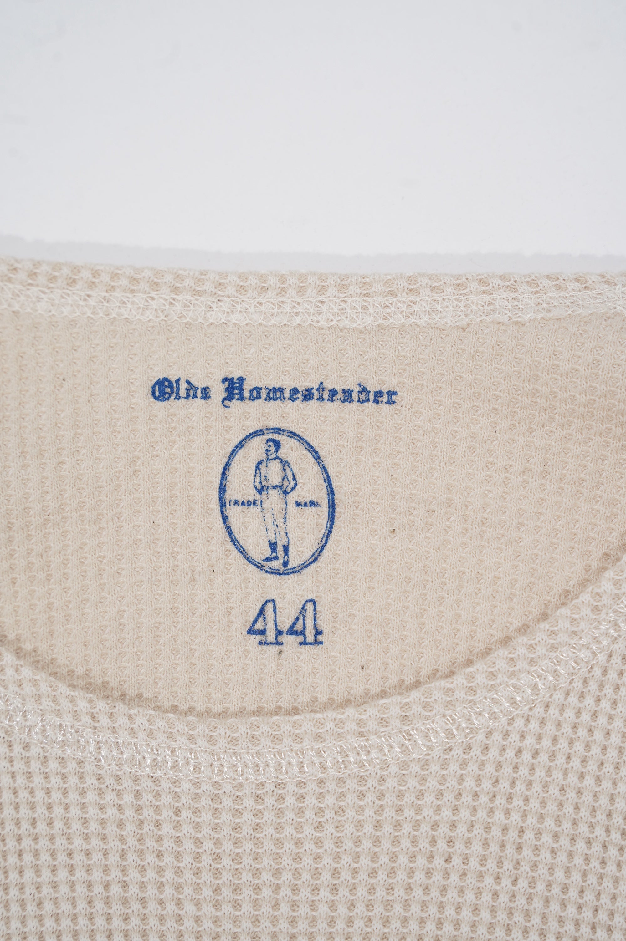OLDE HOMESTEADER YOUTH -EXTRA SOFT THERMAL- "OVAL NECK LONG SLEEVE" [ECRU×OFF WHITE]