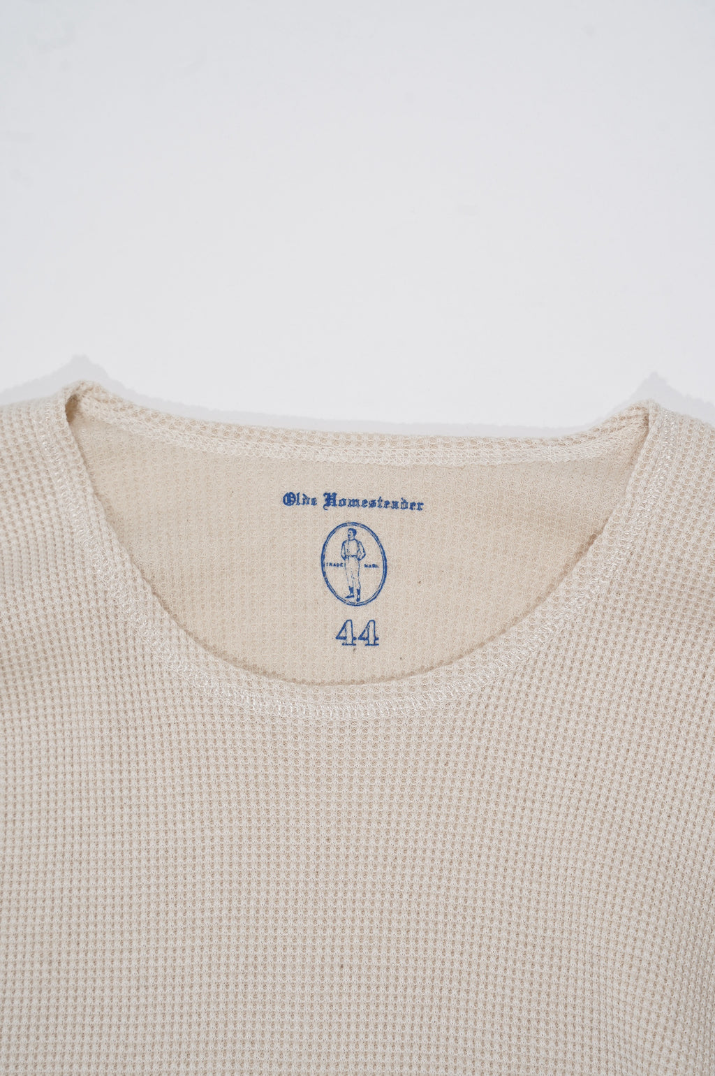 OLDE HOMESTEADER YOUTH -EXTRA SOFT THERMAL- "OVAL NECK LONG SLEEVE" [ECRU×OFF WHITE]