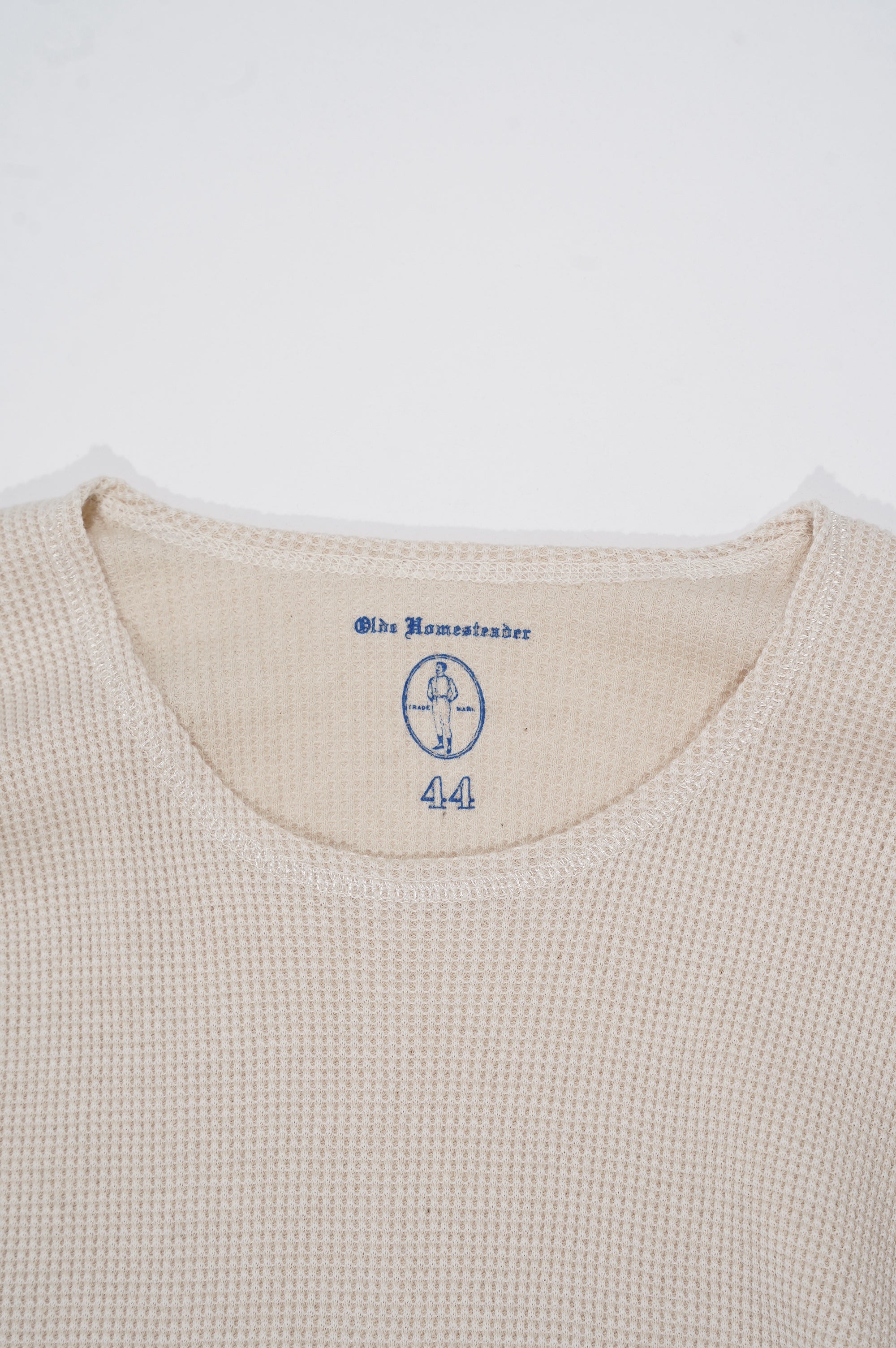 OLDE HOMESTEADER YOUTH -EXTRA SOFT THERMAL- "OVAL NECK LONG SLEEVE" [ECRU×OFF WHITE]