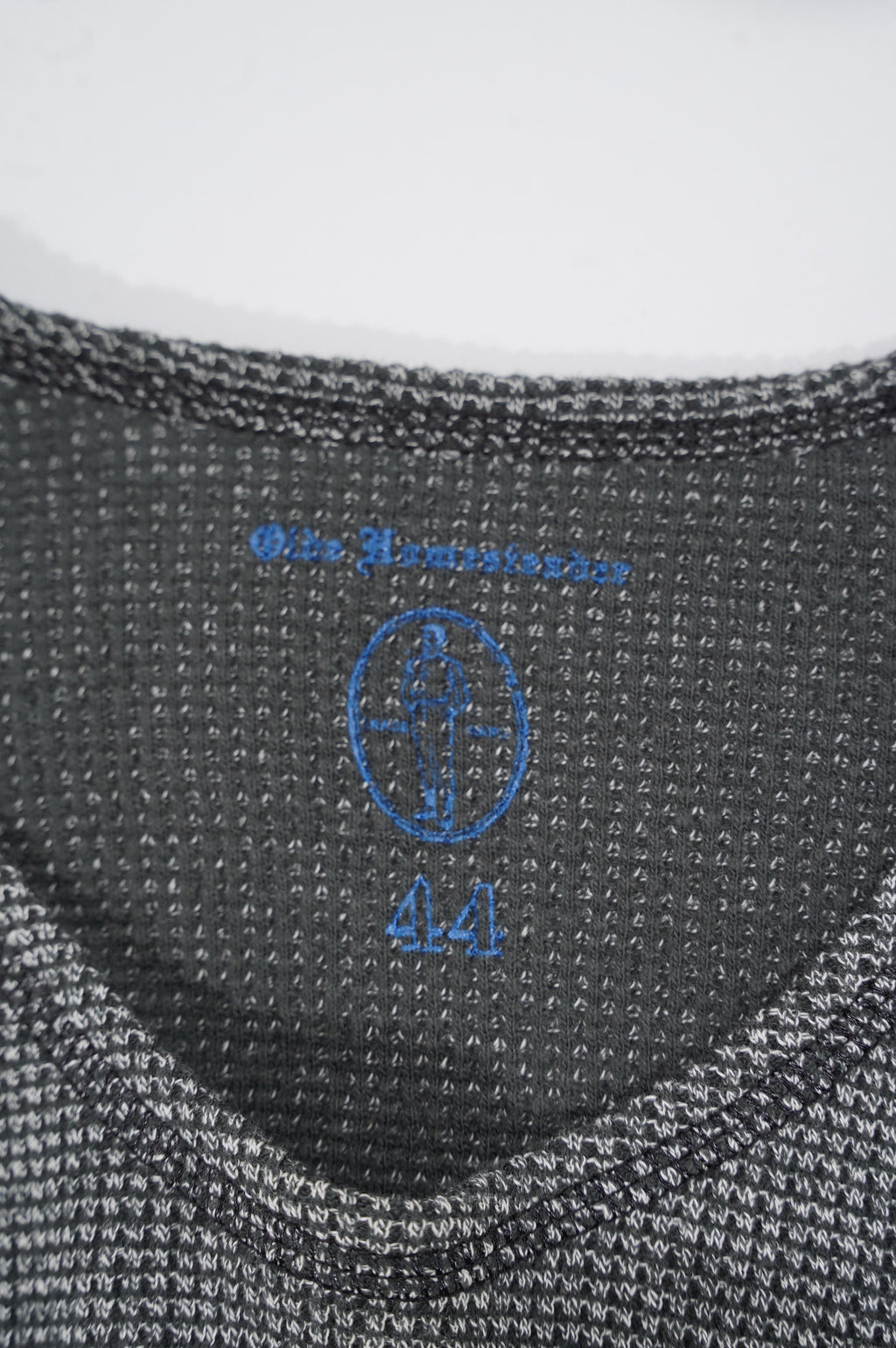 OLDE HOMESTEADER YOUTH -EXTRA SOFT THERMAL- "OVAL NECK LONG SLEEVE" [ECRU×BLACK]