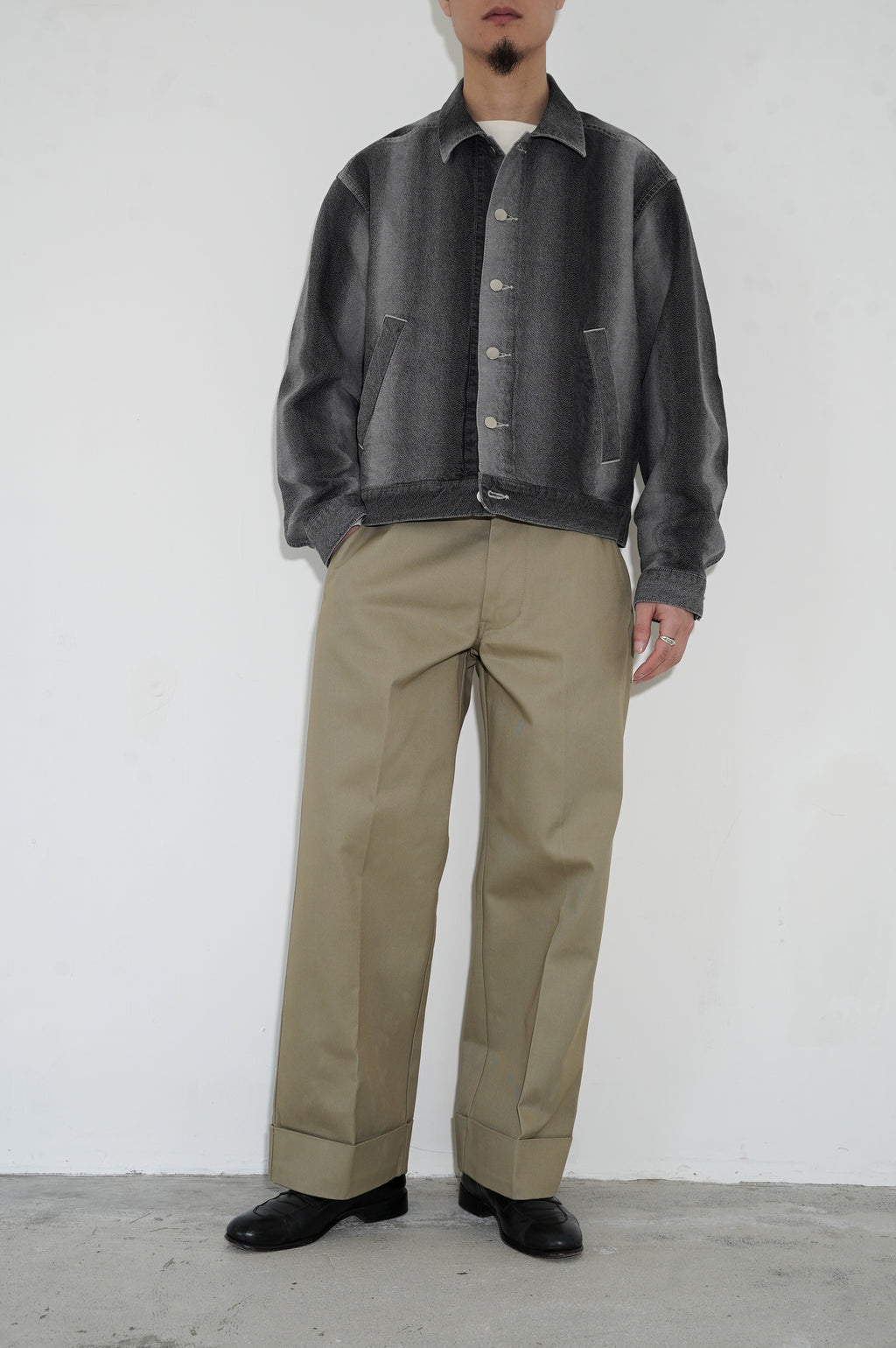 REVERBERATE "GRADATION DENIM JACKET" [LIGHT GRAY]