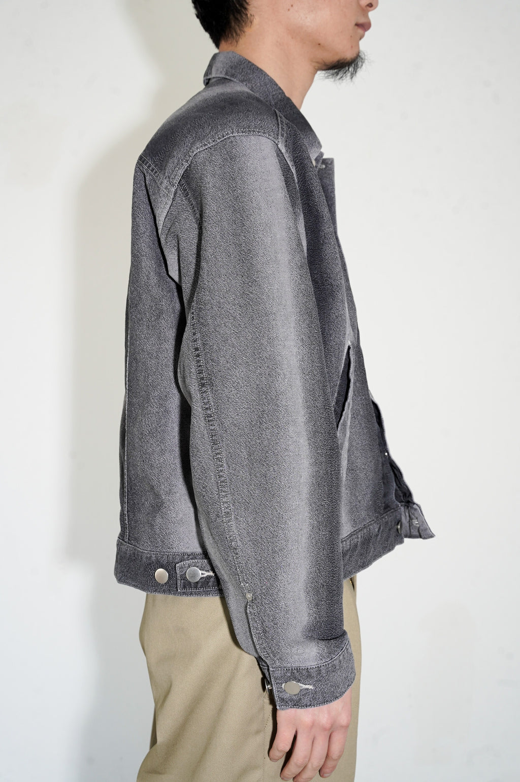 REVERBERATE "GRADATION DENIM JACKET" [LIGHT GRAY]