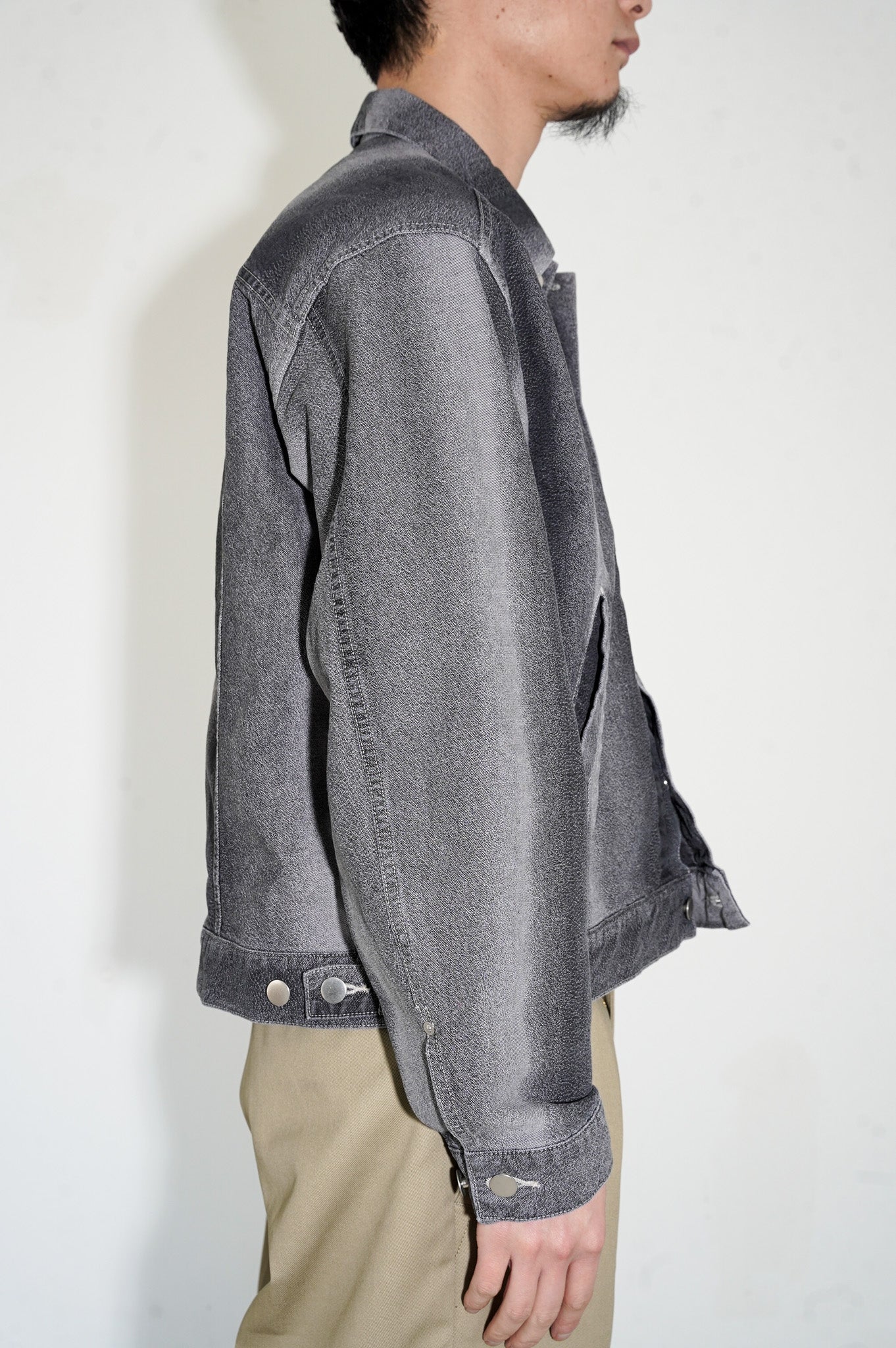 REVERBERATE "GRADATION DENIM JACKET" [LIGHT GRAY]