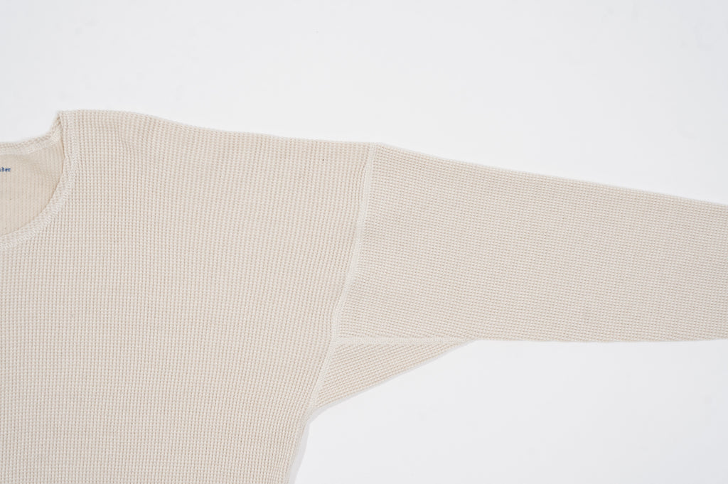OLDE HOMESTEADER YOUTH -EXTRA SOFT THERMAL- "OVAL NECK LONG SLEEVE" [ECRU×OFF WHITE]