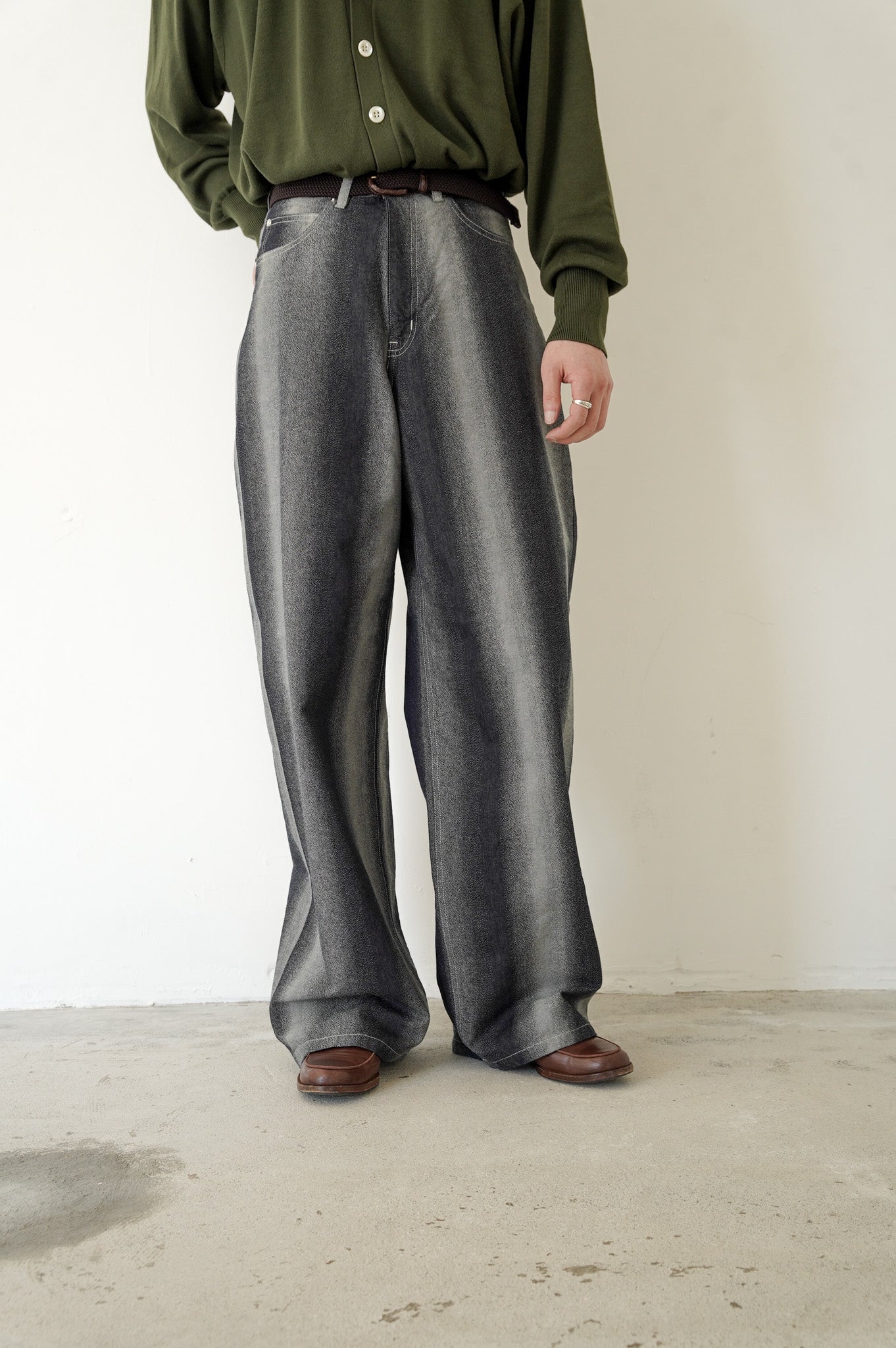 REVERBERATE "GRADATION DENIM BAGGY PANTS" [INDIGO]