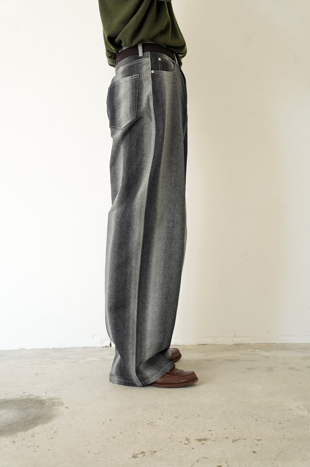 REVERBERATE "GRADATION DENIM BAGGY PANTS" [INDIGO]