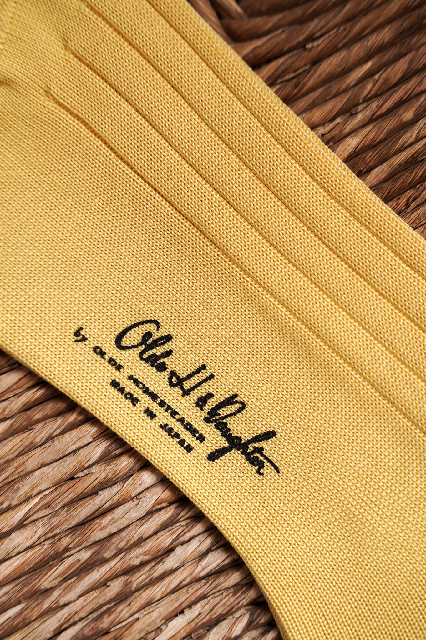 Olde H & Daughter "SILK RIB SOCKS" [CITRON]