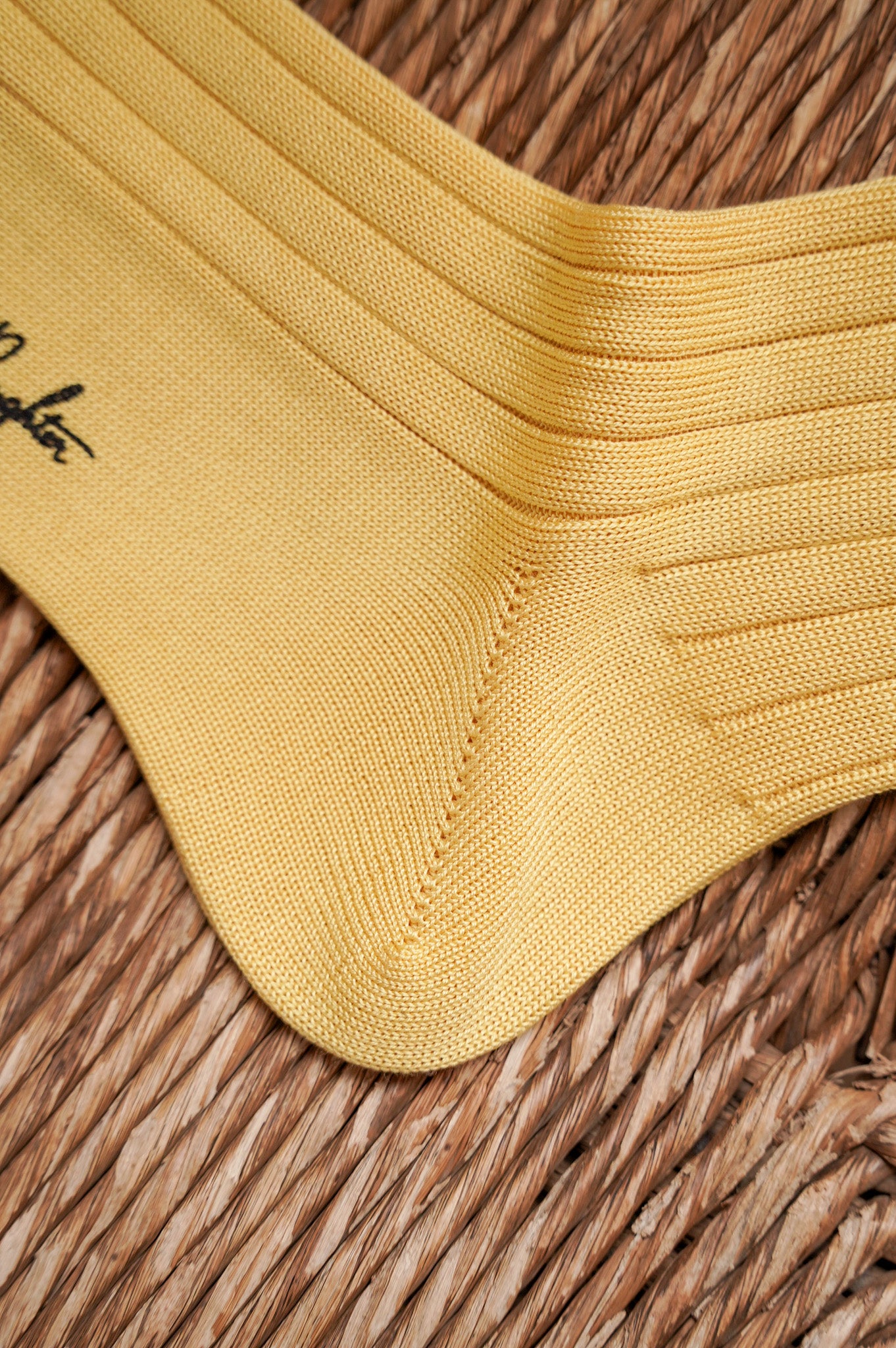 Olde H & Daughter "SILK RIB SOCKS" [CITRON]