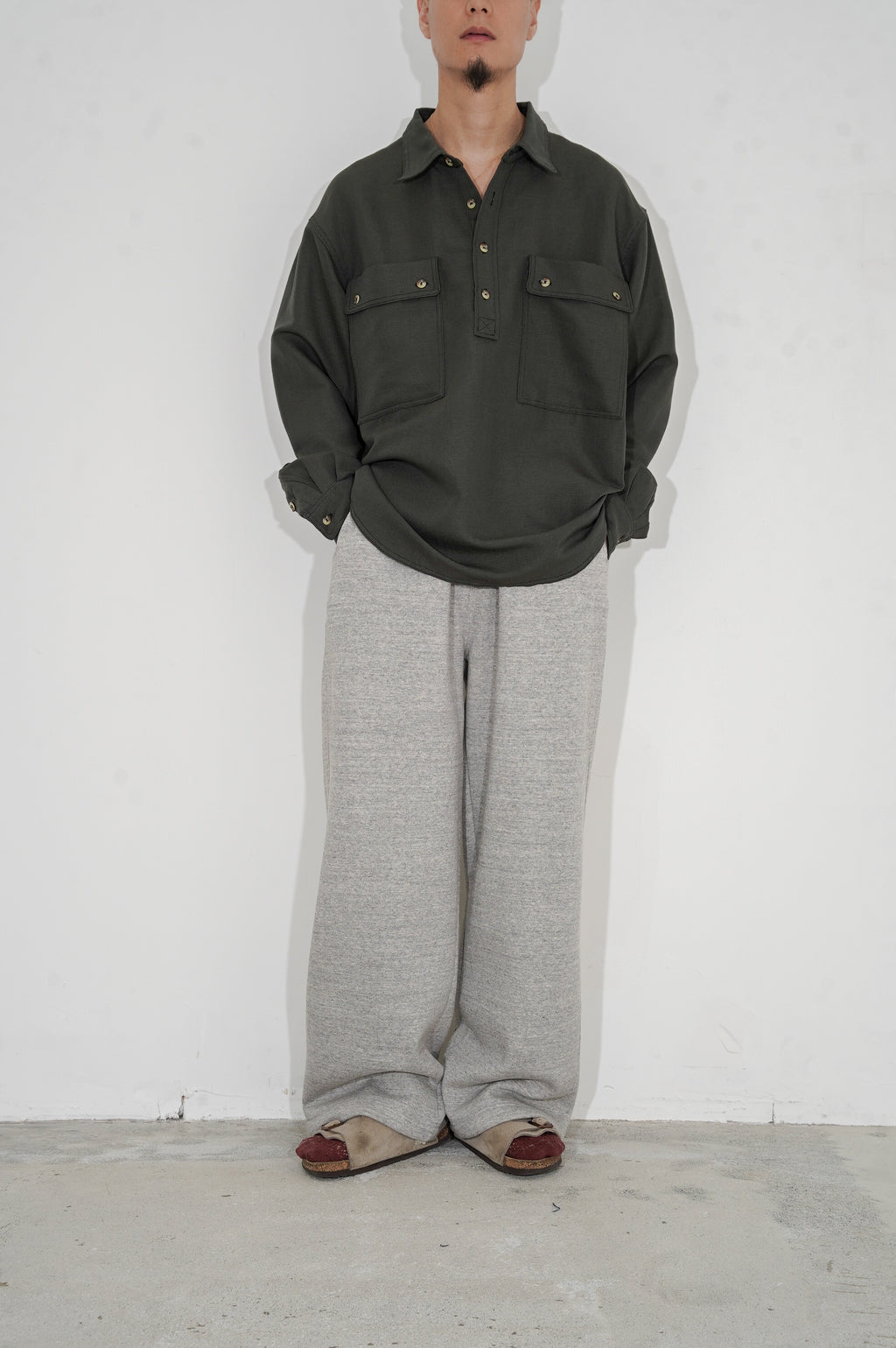 YE OLDE AND NEWMAN -RANDONNEUR-  "ANORAKS PULLOVER SHIRT" [DARK GREEN]
