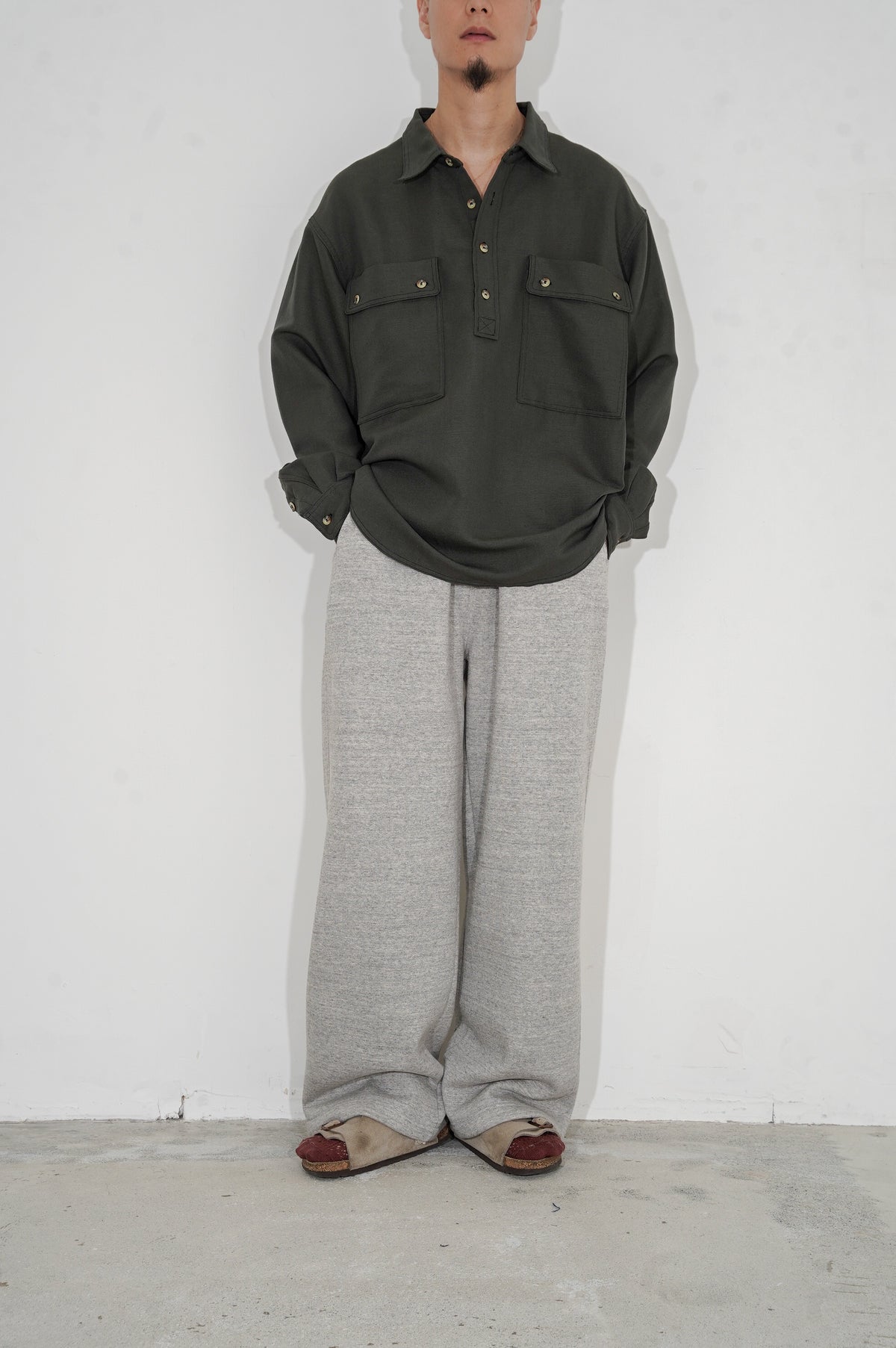 YE OLDE AND NEWMAN -RANDONNEUR-  "ANORAKS PULLOVER SHIRT" [DARK GREEN]