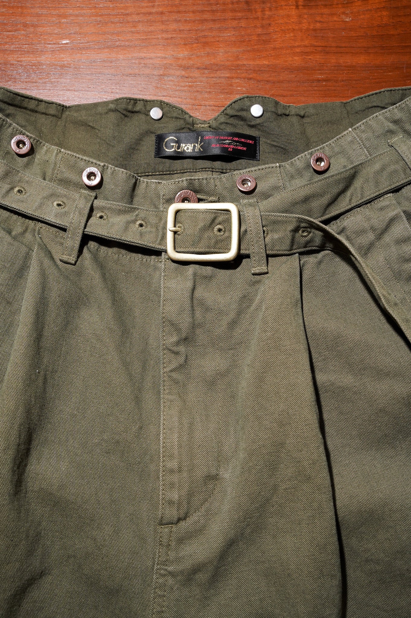 Gurank "CH belted work pants" [KHAKI]