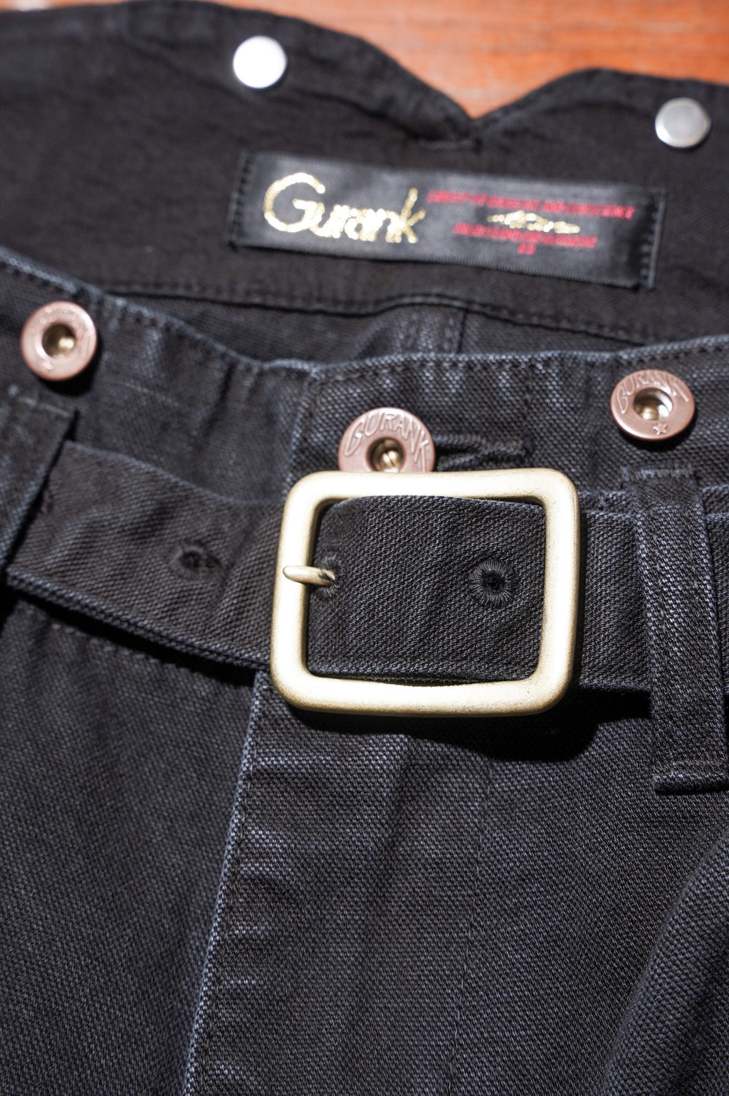 Gurank "CH belted work pants" [BLACK]