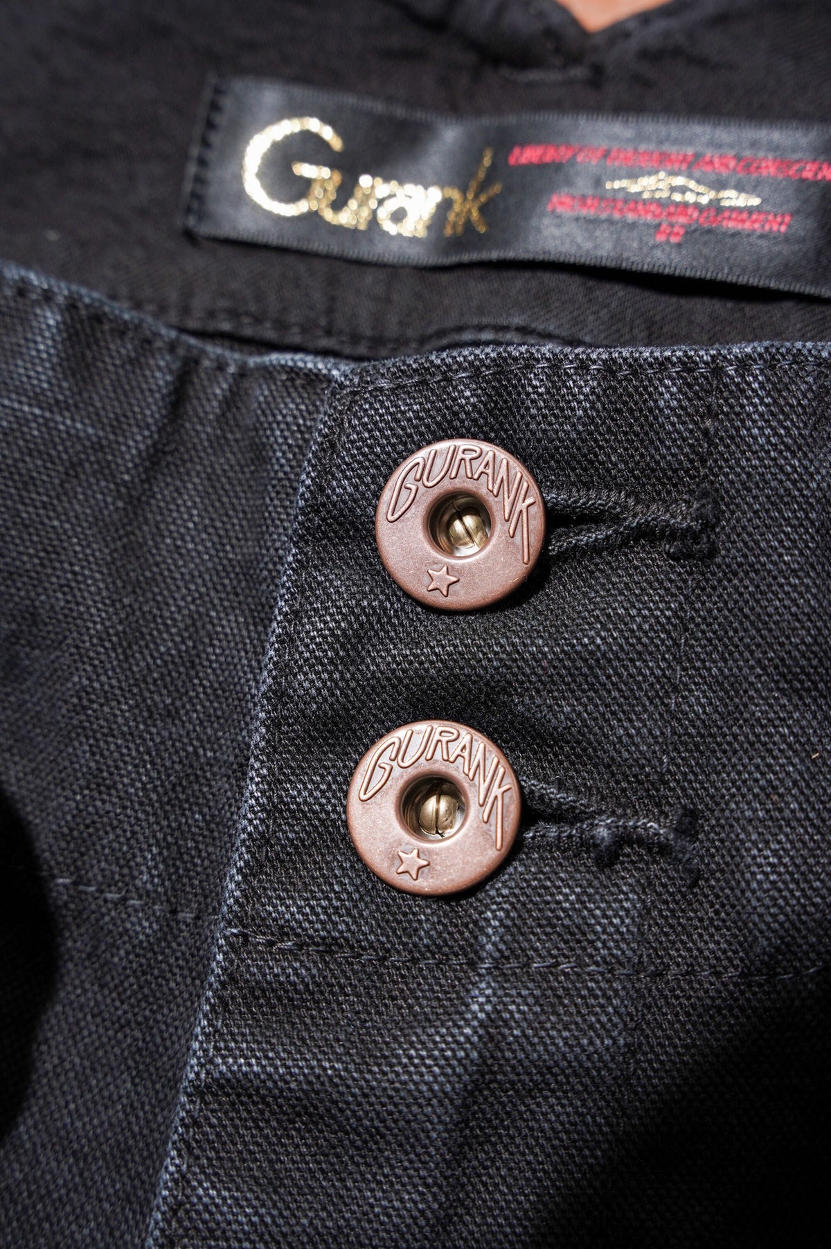 Gurank "CH belted work pants" [BLACK]