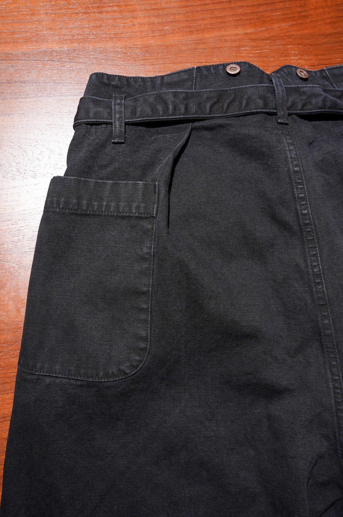 Gurank "CH belted work pants" [BLACK]