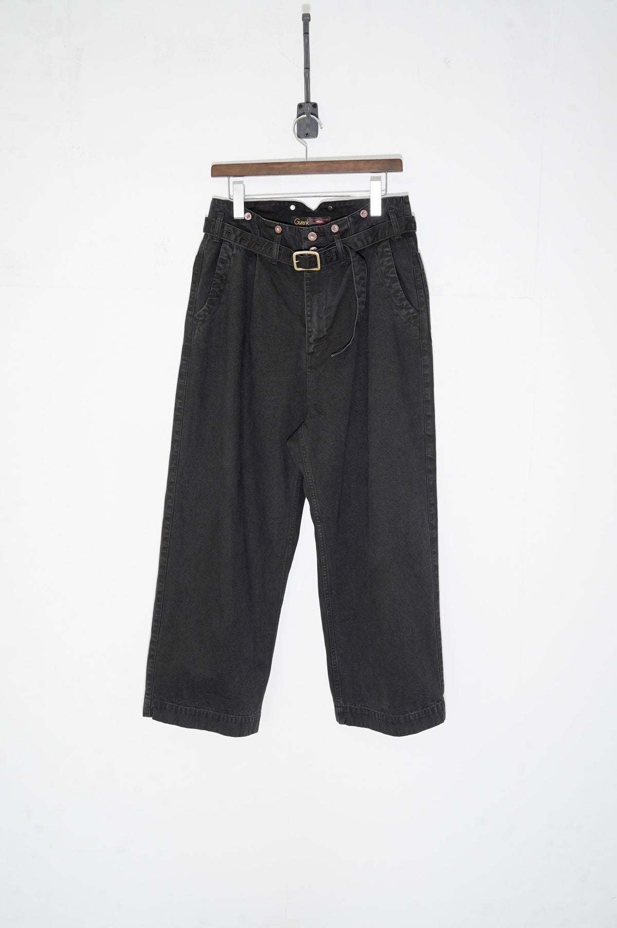 Gurank "CH belted work pants" [BLACK]