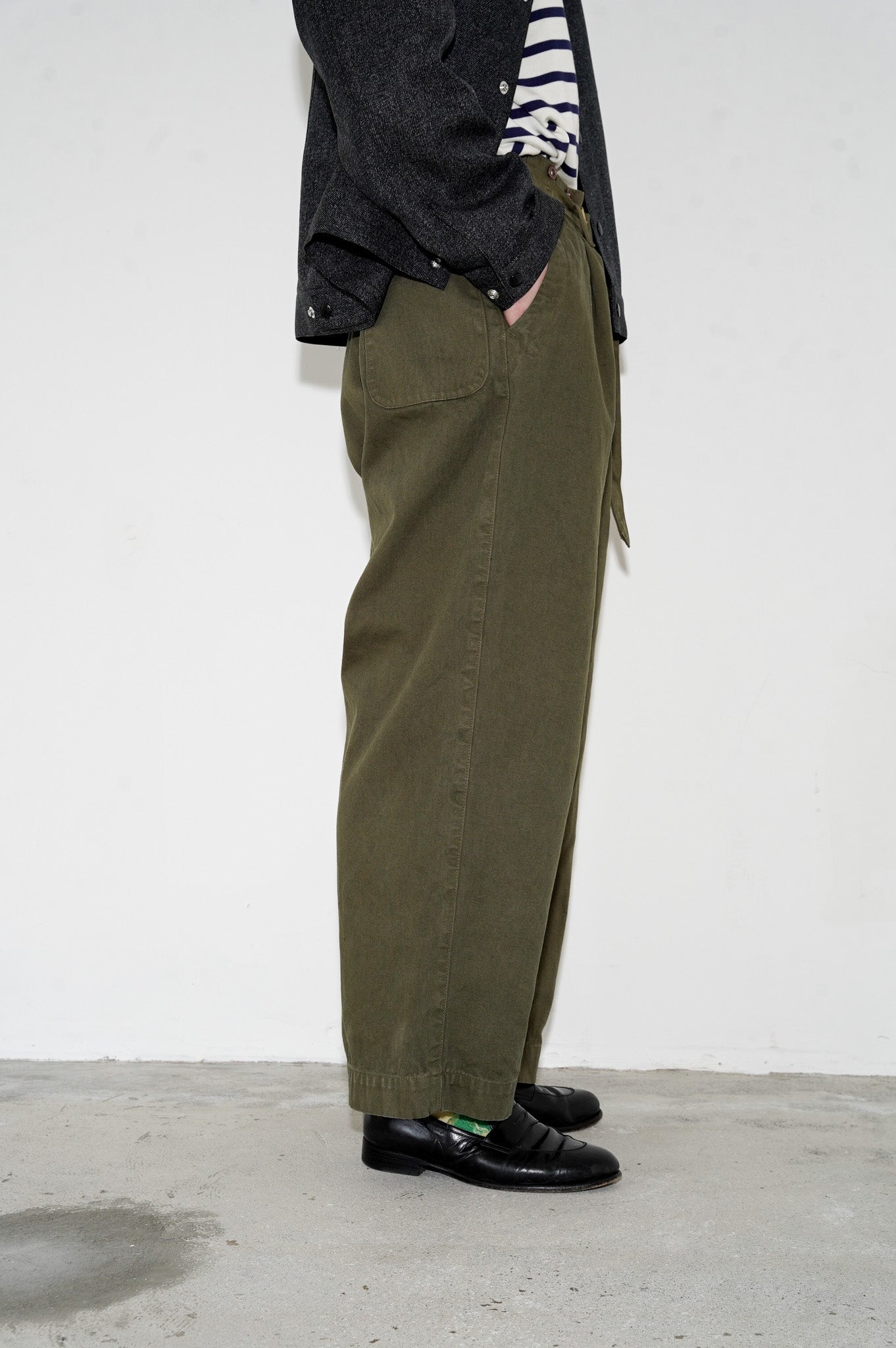 Gurank "CH belted work pants" [KHAKI]