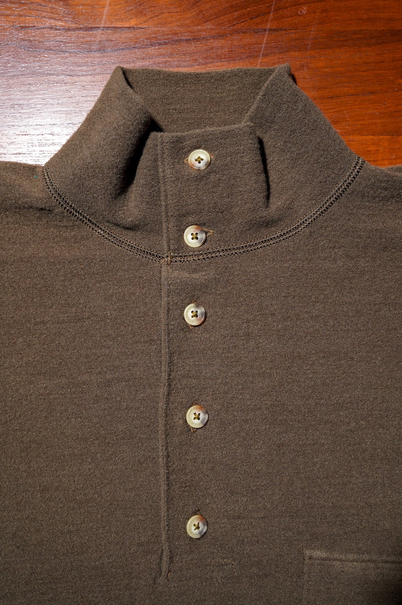 YE OLDE AND NEWMAN "MOCK POLO SHIRT" [DARK OLIVE]