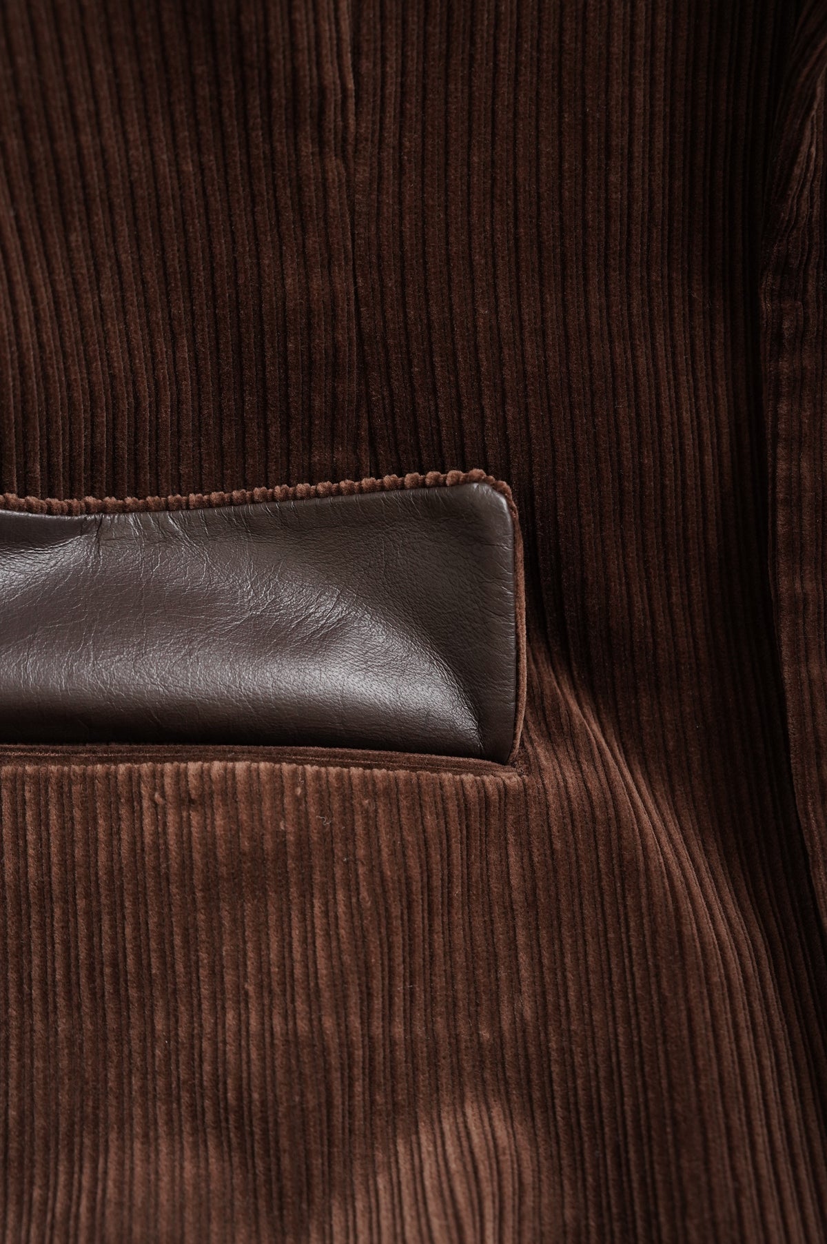BISOWN "MIXED-WALE CORDUROY TAILORED JACKET" [BROWN]