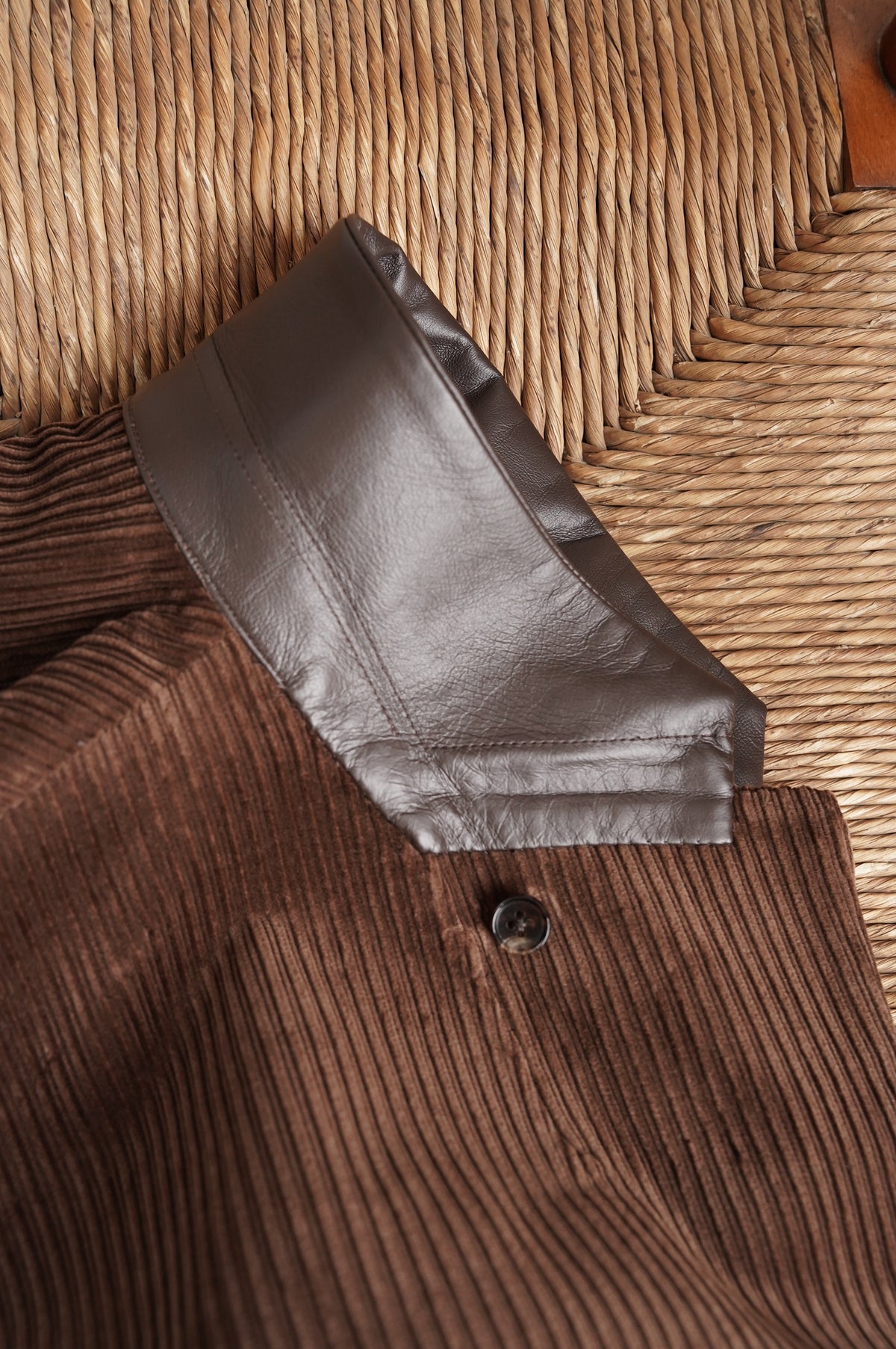 BISOWN "MIXED-WALE CORDUROY TAILORED JACKET" [BROWN]