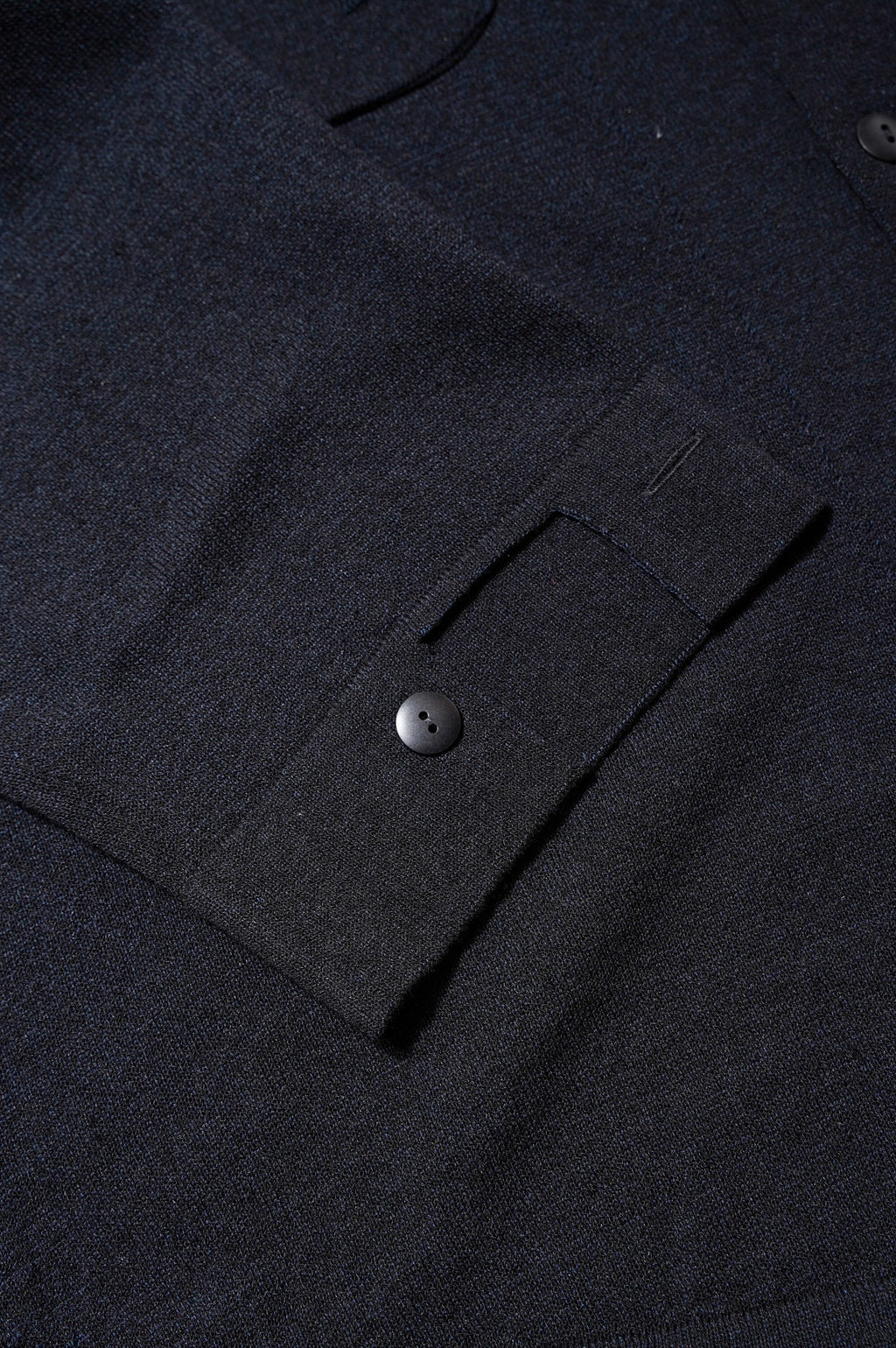 MEIAS "LINEN CHAMBRAY KNIT SHIRTS" [BLACK]