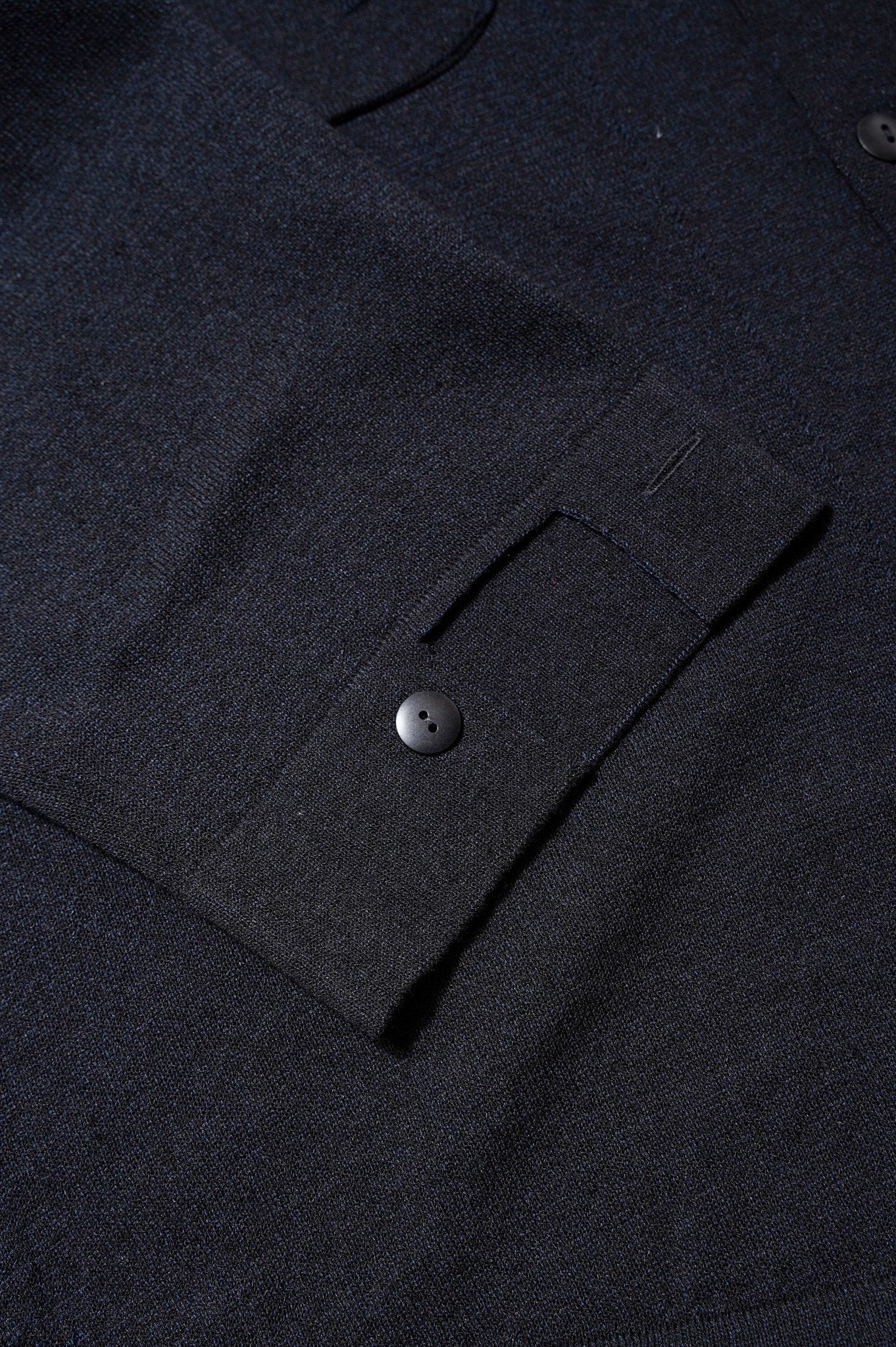 MEIAS "LINEN CHAMBRAY KNIT SHIRTS" [BLACK]