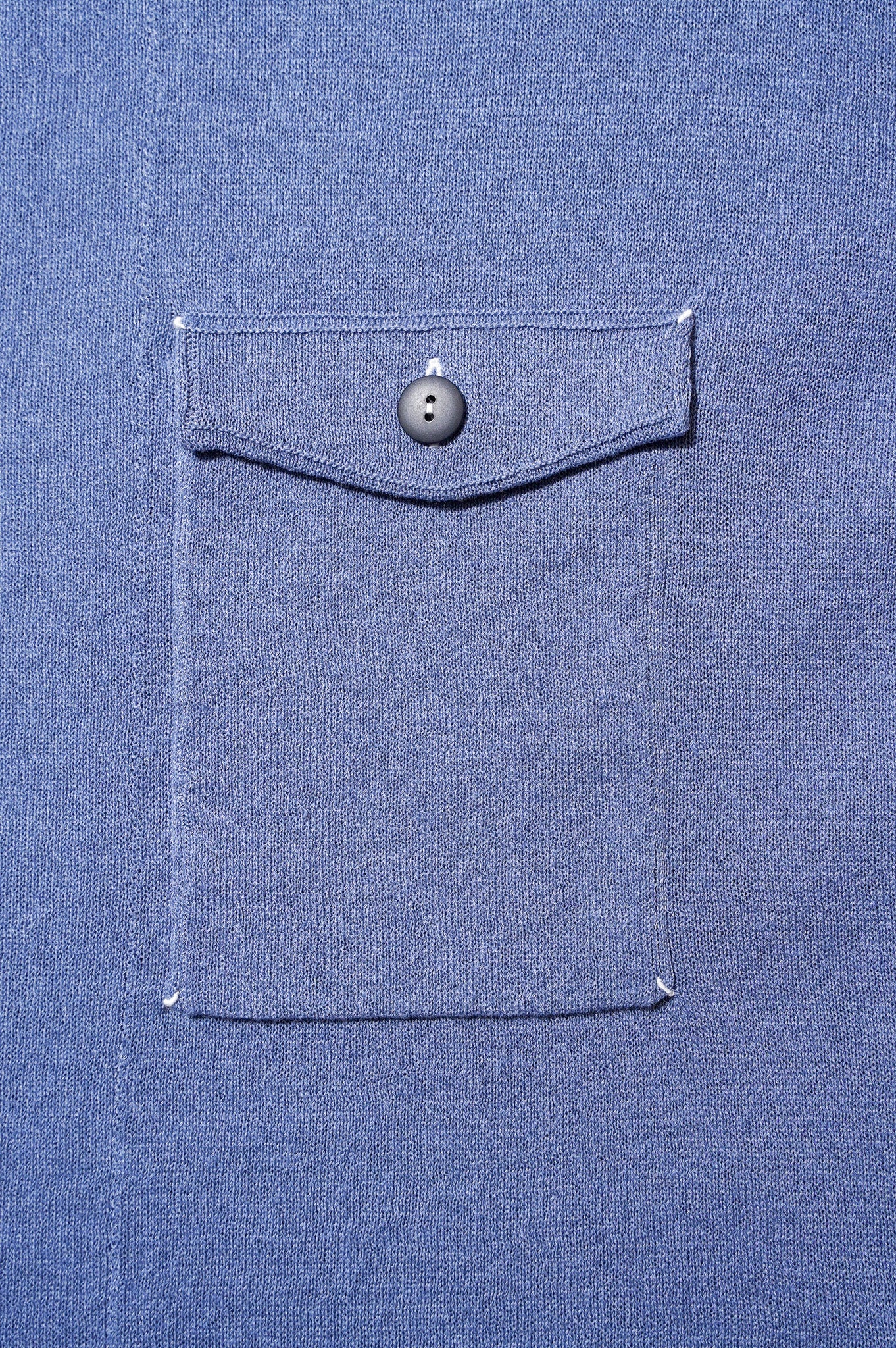 MEIAS "LINEN CHAMBRAY KNIT SHIRTS" [INDIGO]