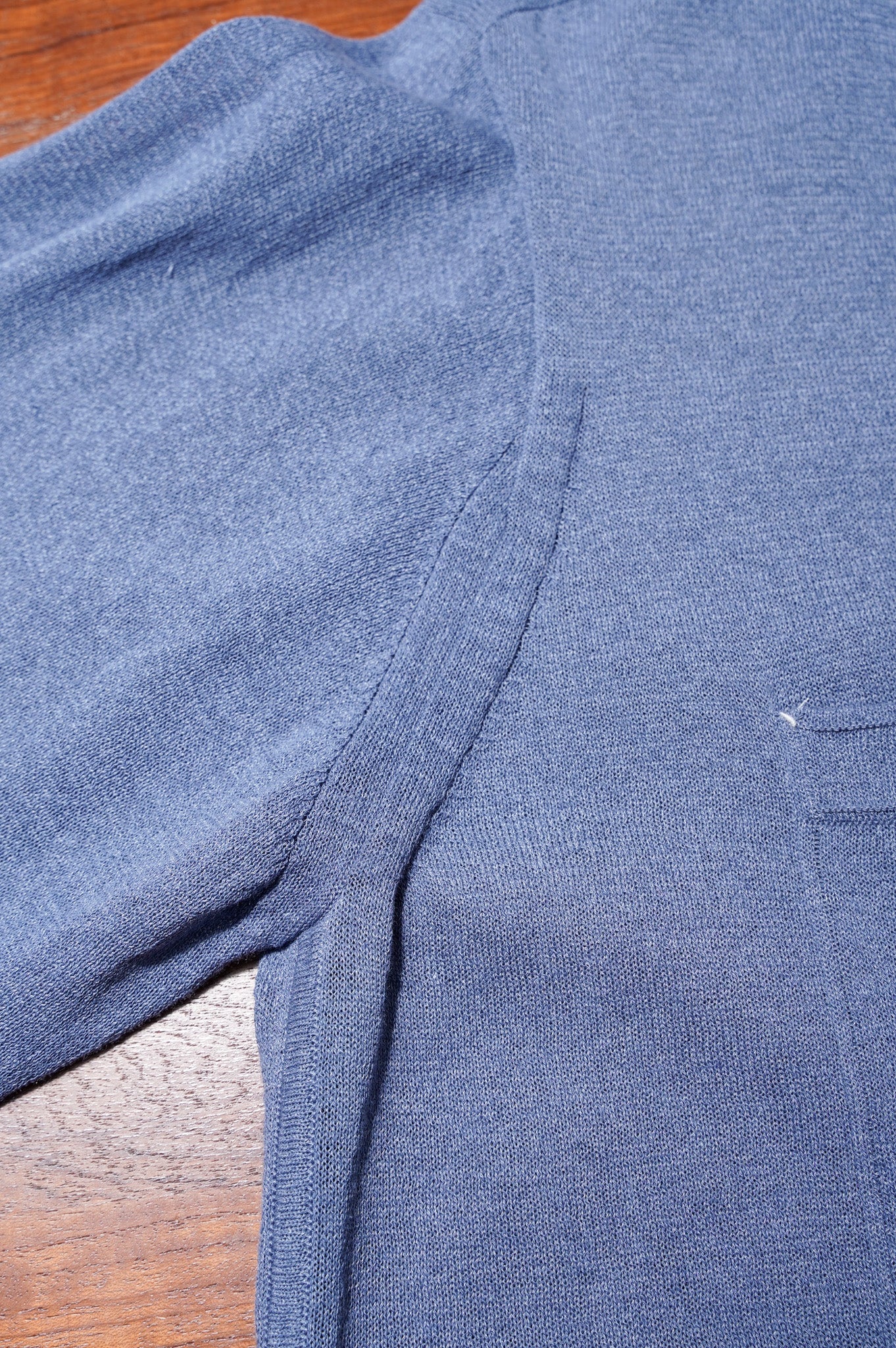 MEIAS "LINEN CHAMBRAY KNIT SHIRTS" [INDIGO]