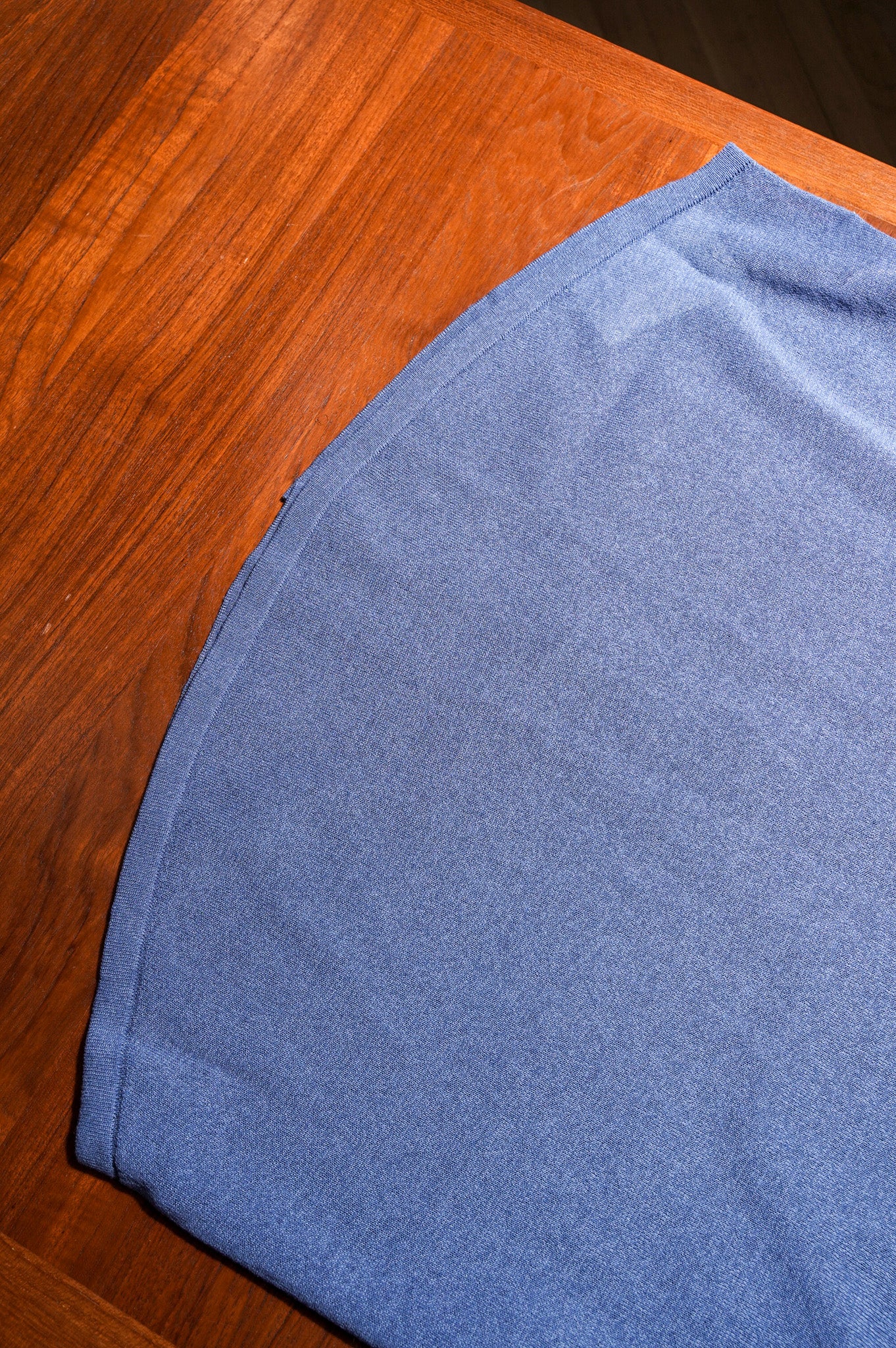 MEIAS "LINEN CHAMBRAY KNIT SHIRTS" [INDIGO]