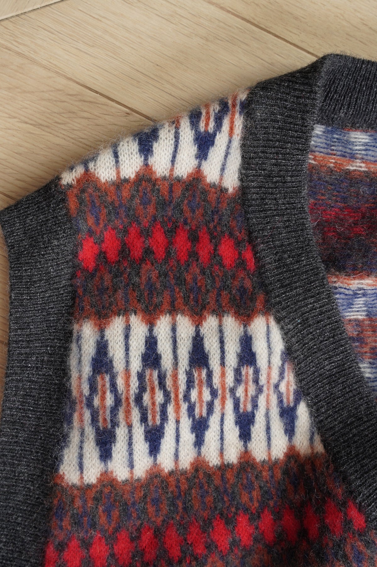 BISOWN "CASHMERE MIX PATTERN VEST" [MIX]