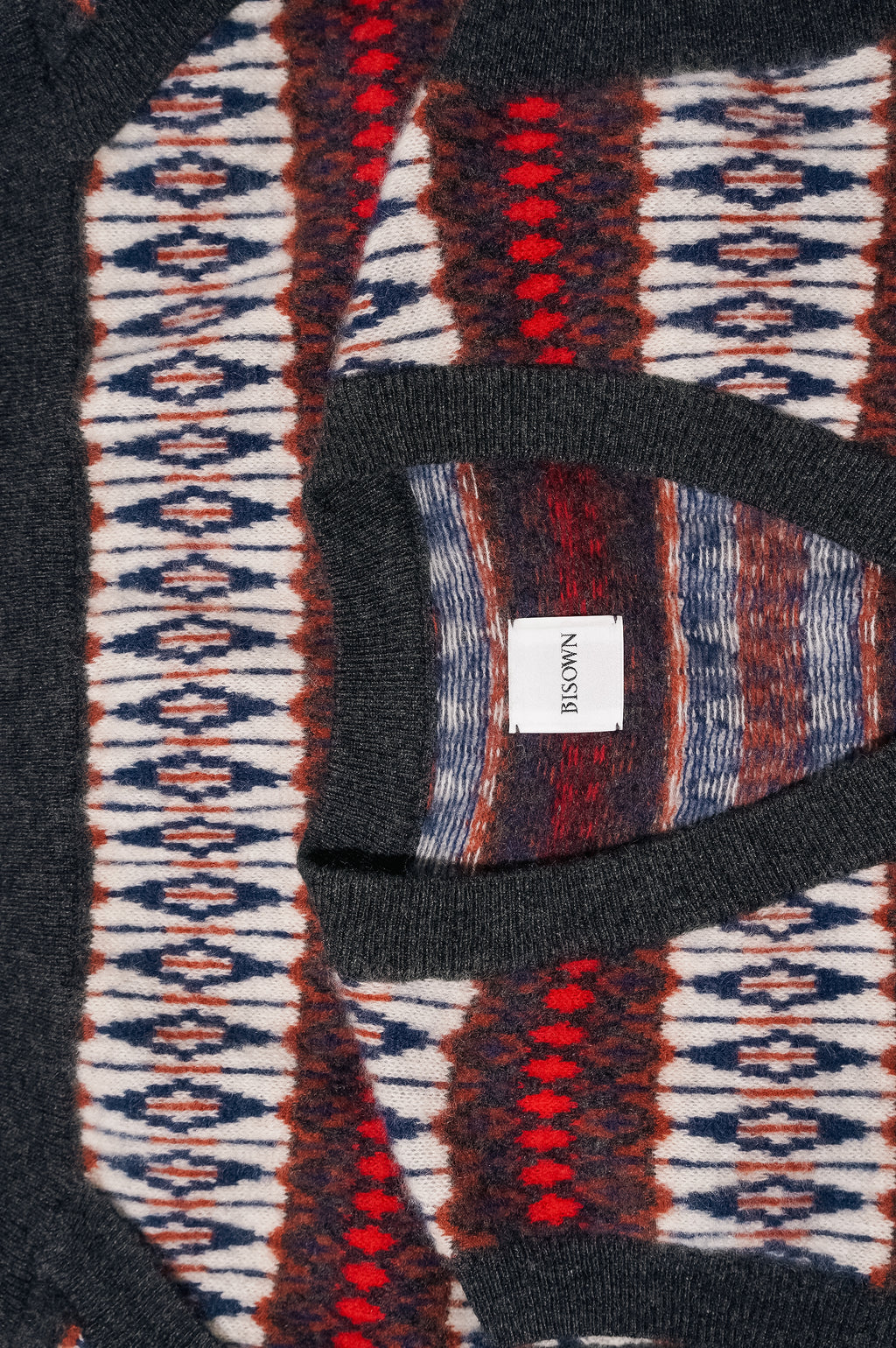 BISOWN "CASHMERE MIX PATTERN VEST" [MIX]