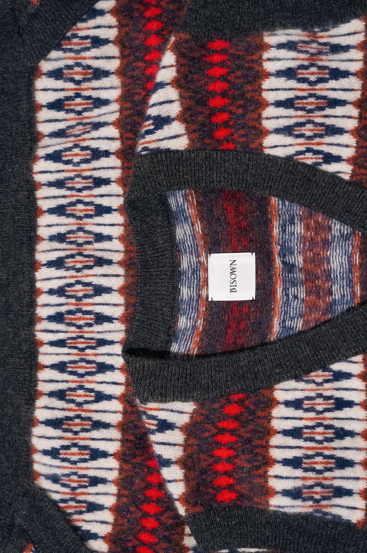 BISOWN "CASHMERE MIX PATTERN VEST" [MIX]