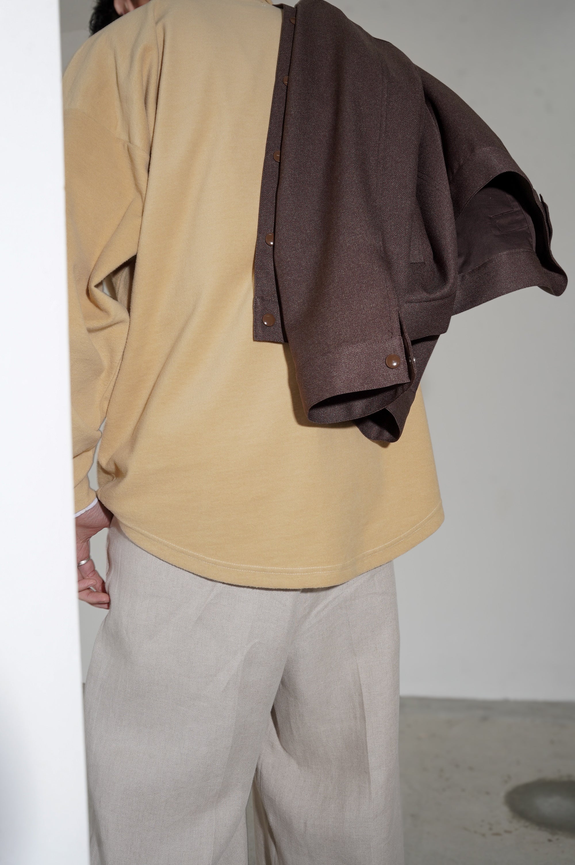 YE OLDE AND NEWMAN "MOCK POLO SHIRT" [CREAM BEIGE]