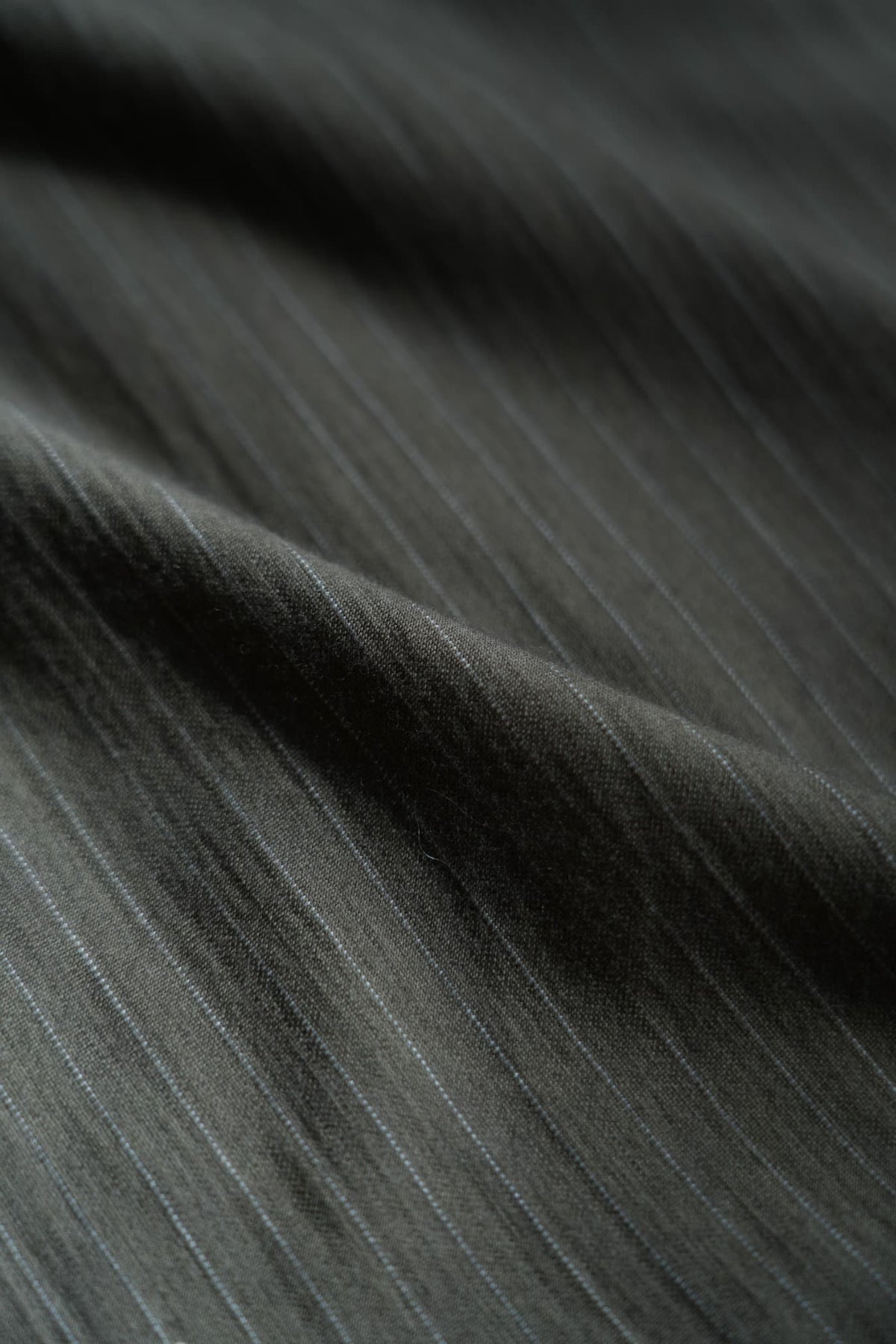 KANEMASA PHIL. "38G Wool Fulling Stripe Ideal Shirt" [beige khaki]