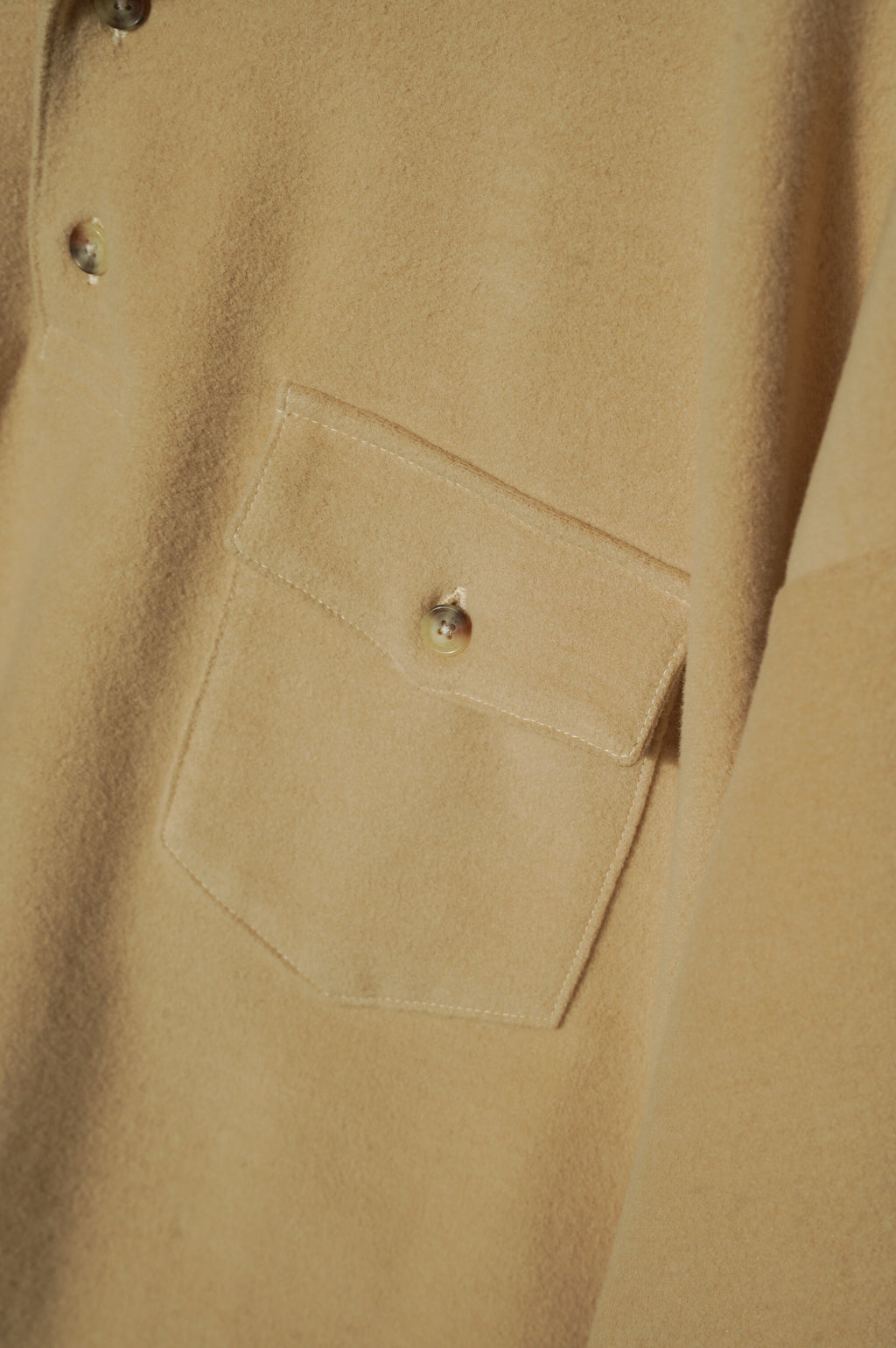 YE OLDE AND NEWMAN "MOCK POLO SHIRT" [CREAM BEIGE]