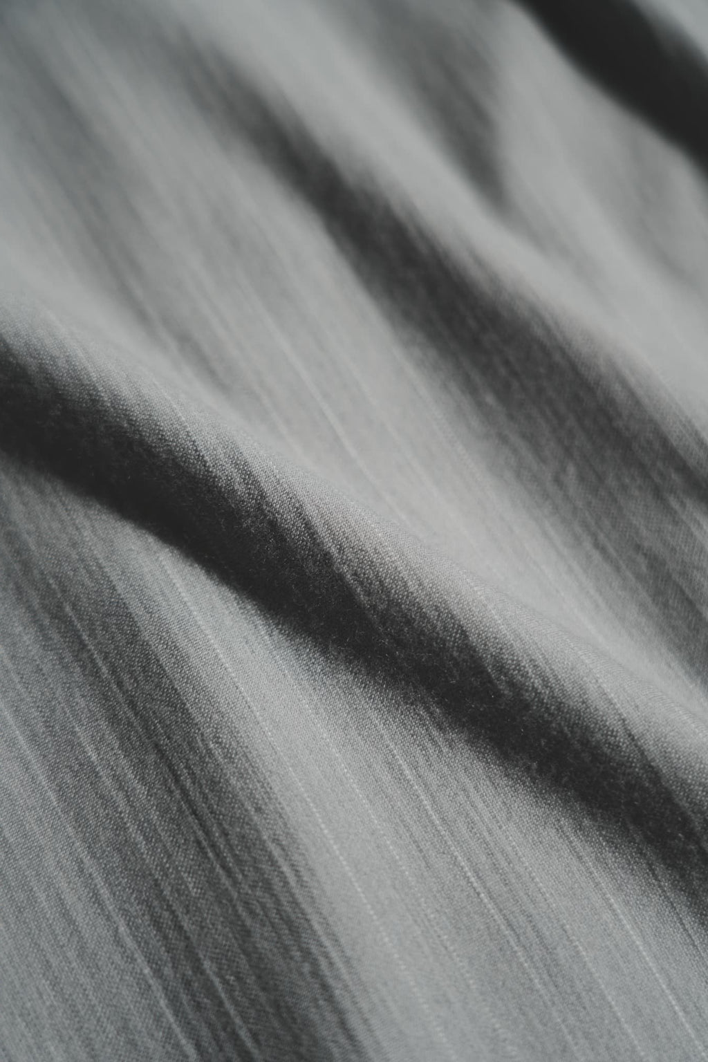 KANEMASA PHIL. "36G Wool Fulling Stripe Ideal Shirt" [Light Gray]