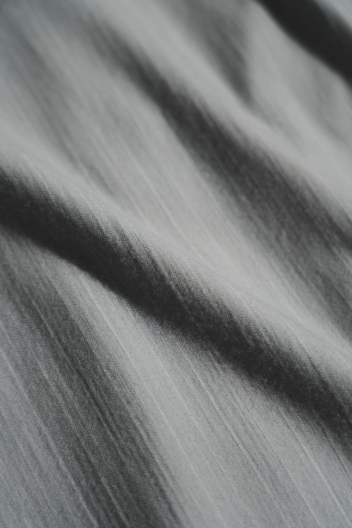 KANEMASA PHIL. "36G Wool Fulling Stripe Ideal Shirt" [Light Gray]